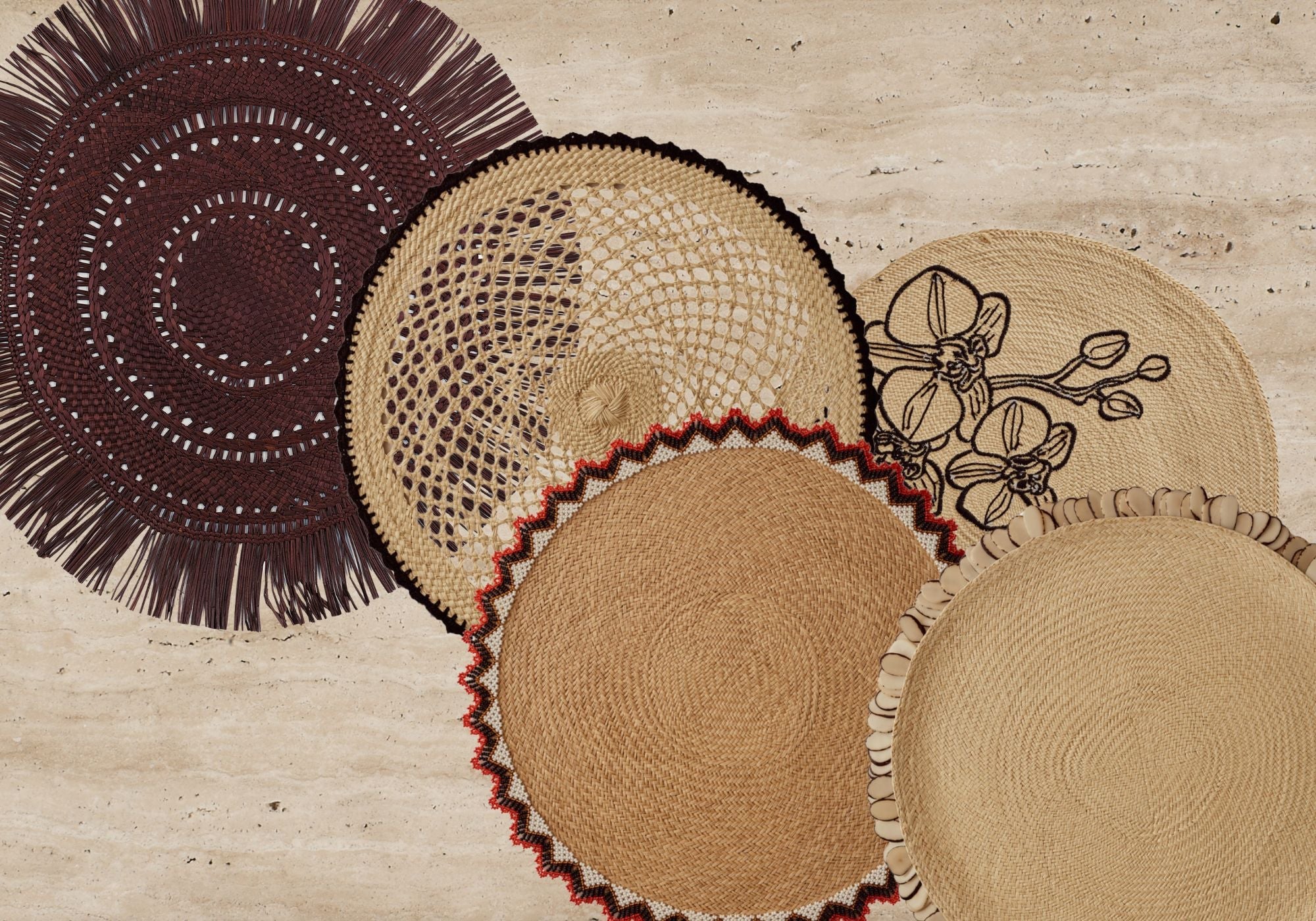 mix of plates and woven plates