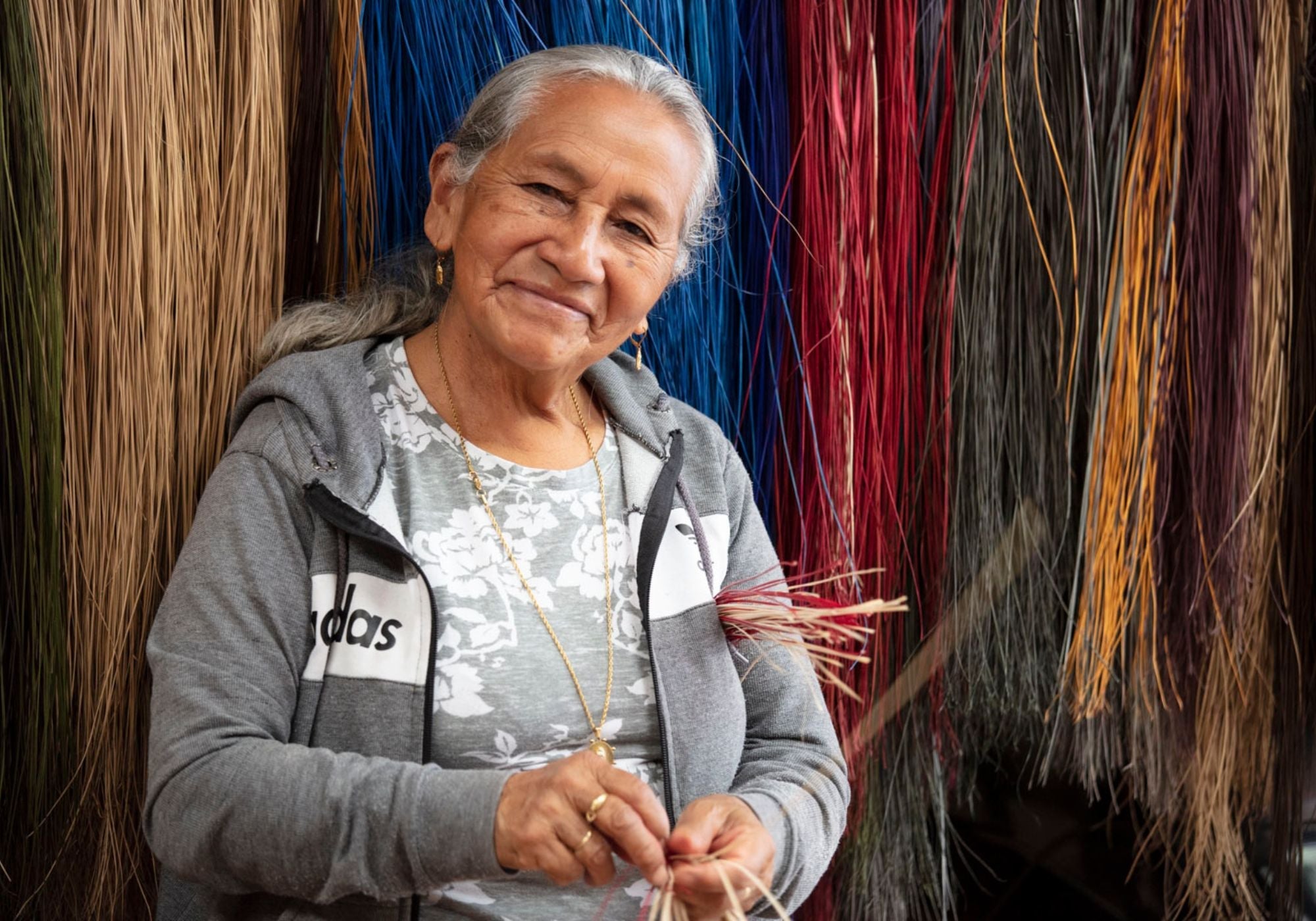 CasaLatina co founder Alexandra hernandez at with Iraca items