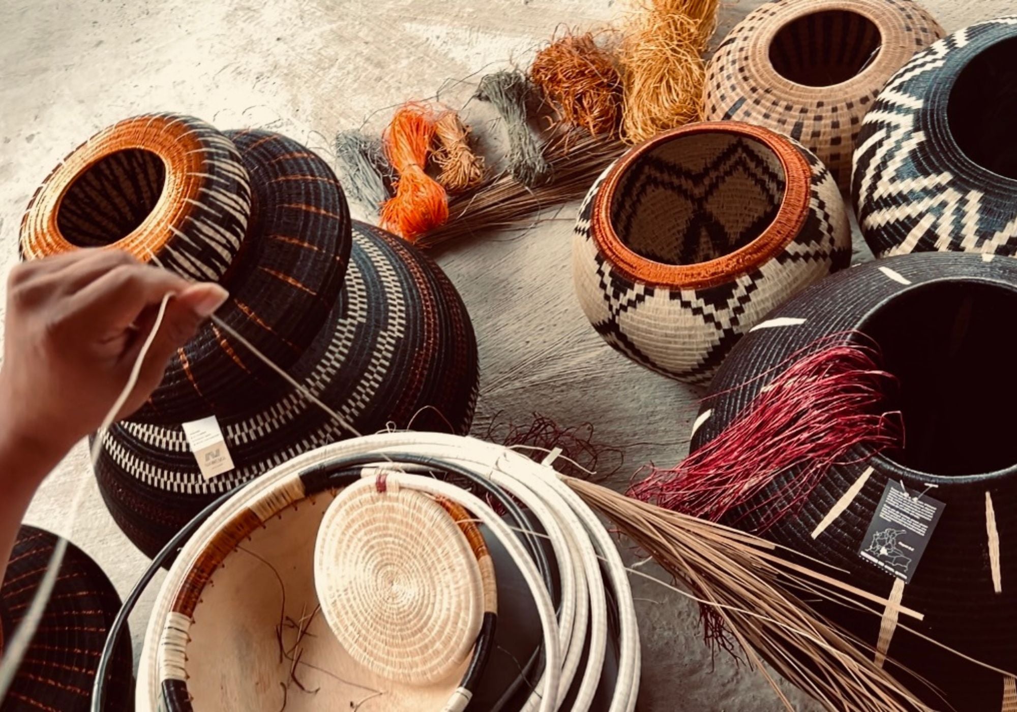 Werregue weavers in their workshop