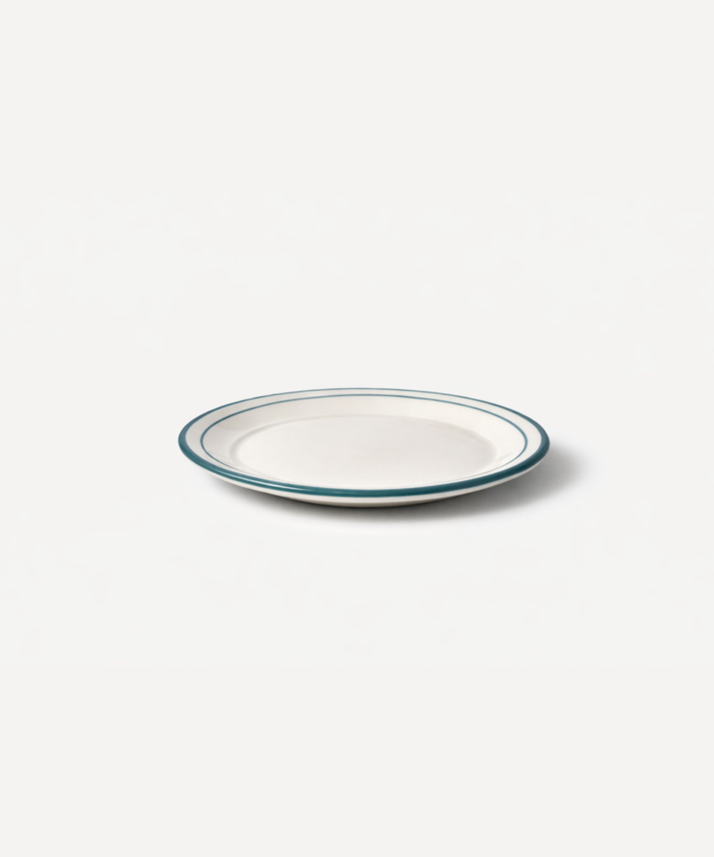 Hand-painted Rim Bread Plate in Teal, Carmen del Viboral ceramic.