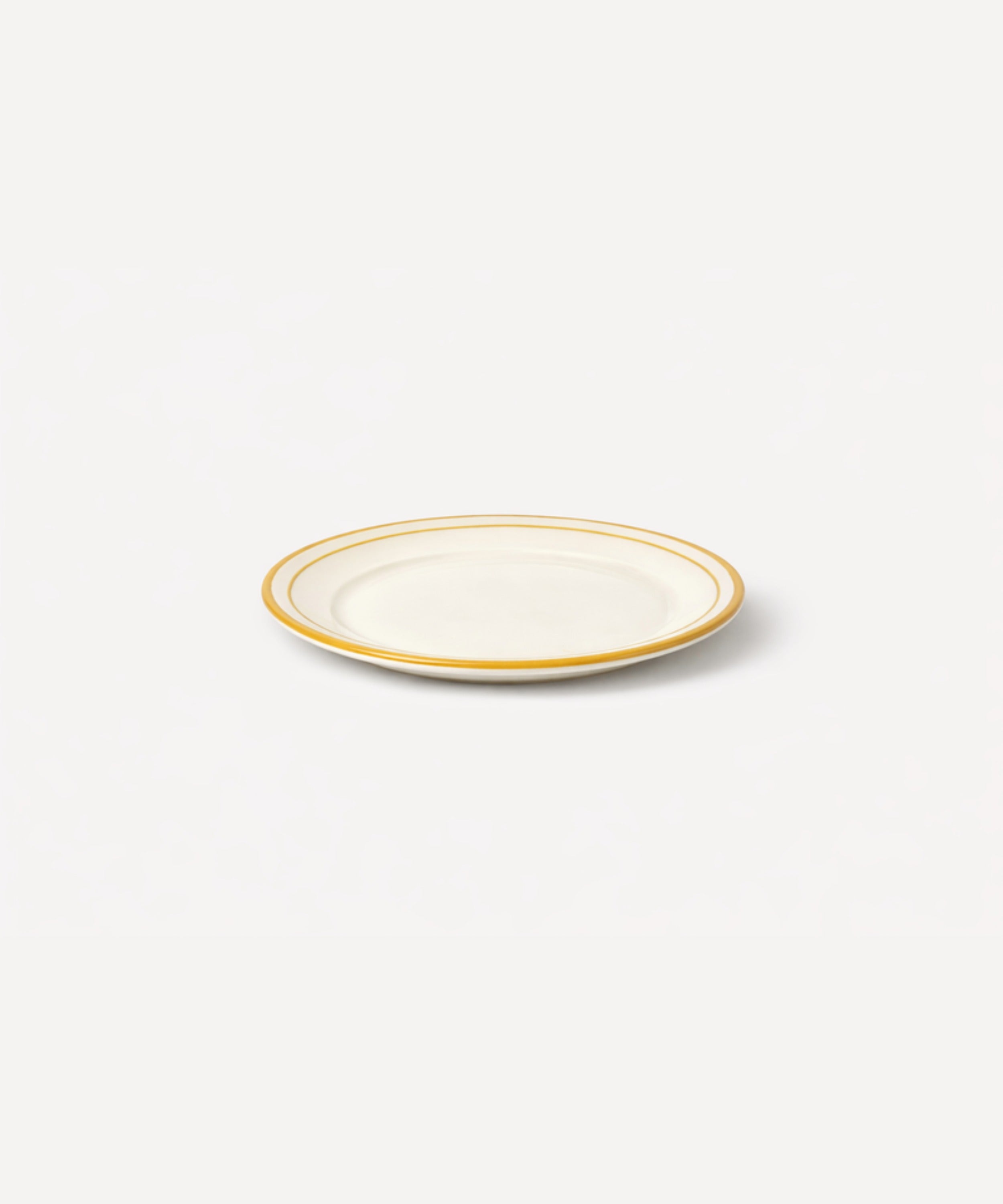 Hand-painted Rim Bread Plate in Golden Yellow, Carmen del Viboral ceramic.