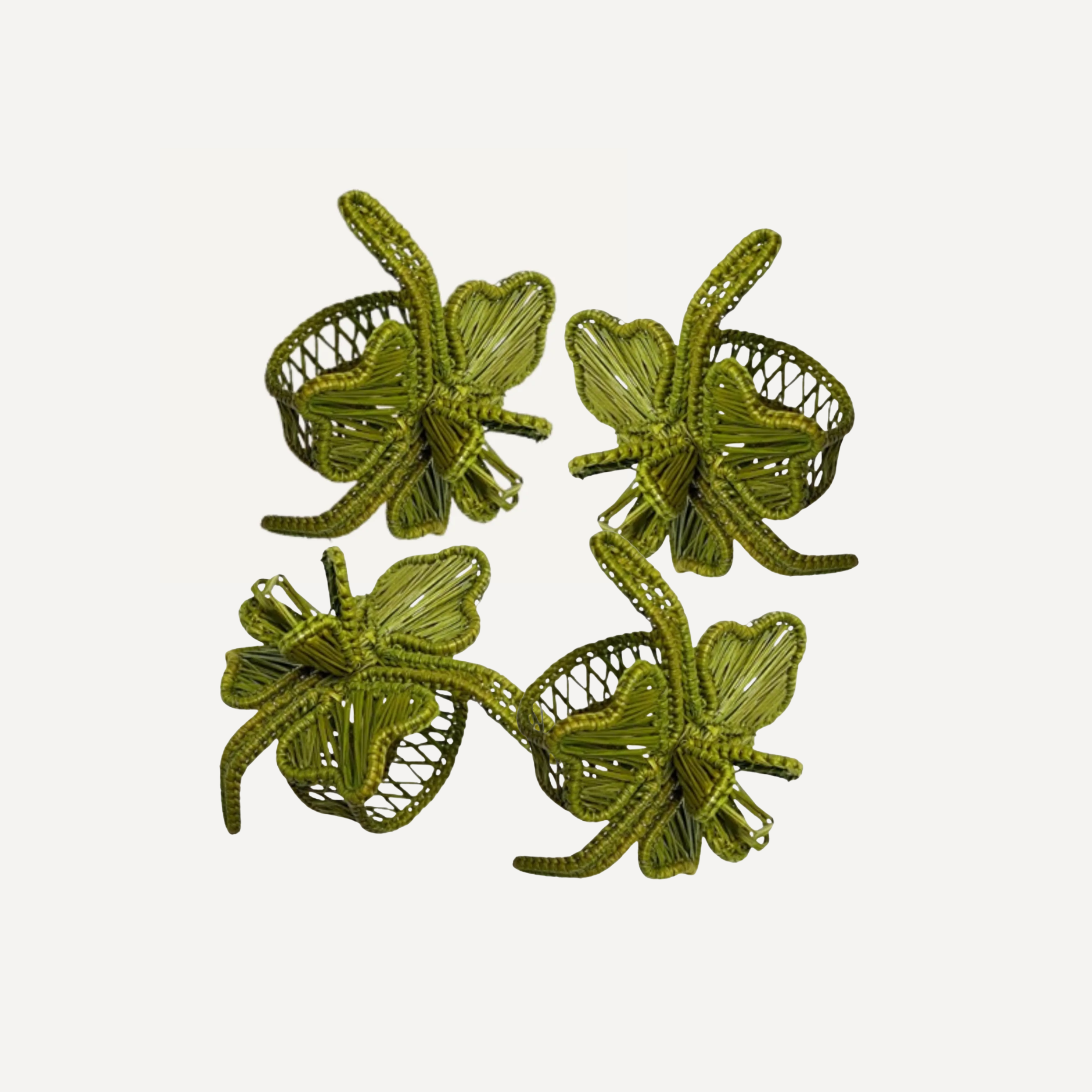 Orquidea Napkin Ring, Green (Set of 4)