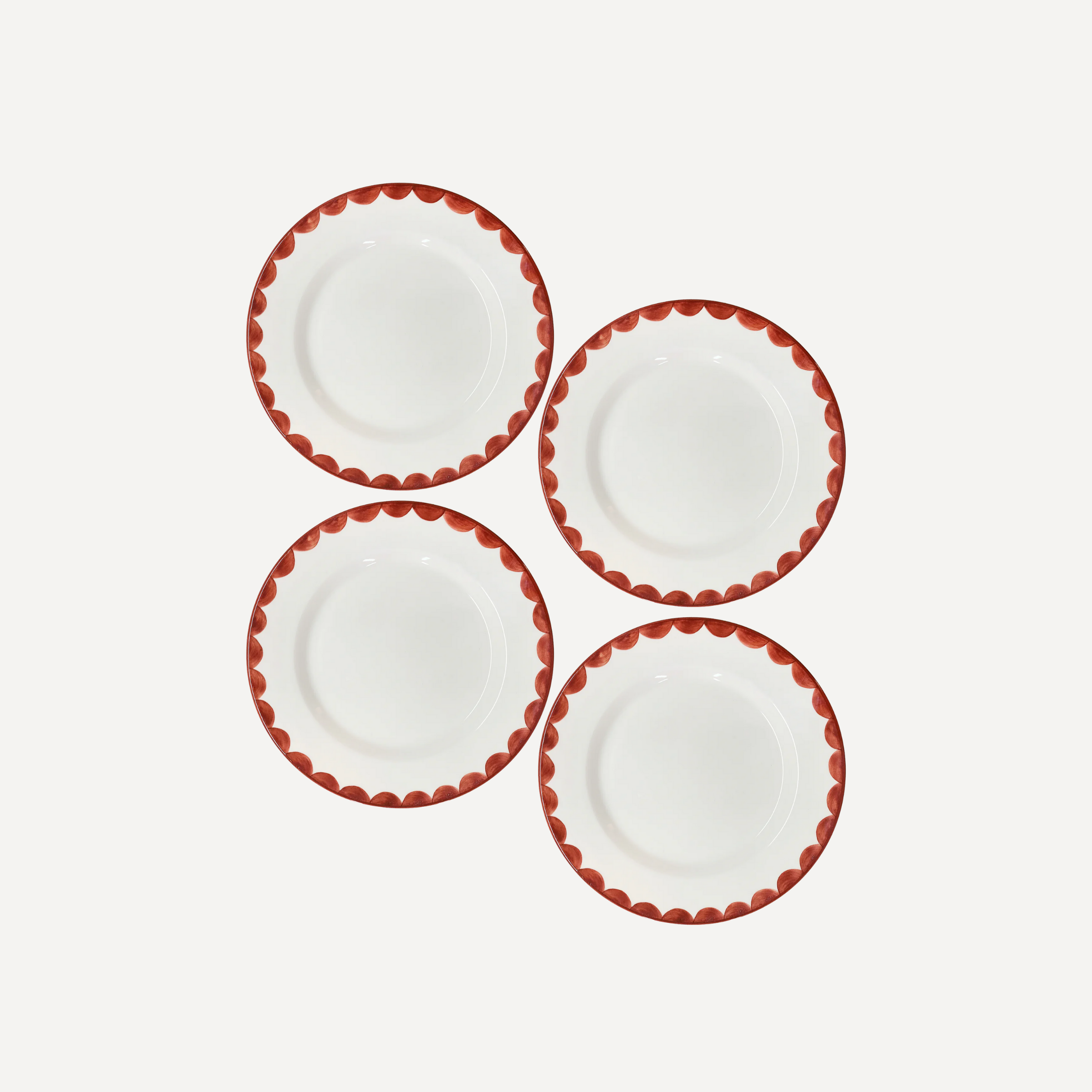 Cascos Side Plate, Rust Red (Set of 4)