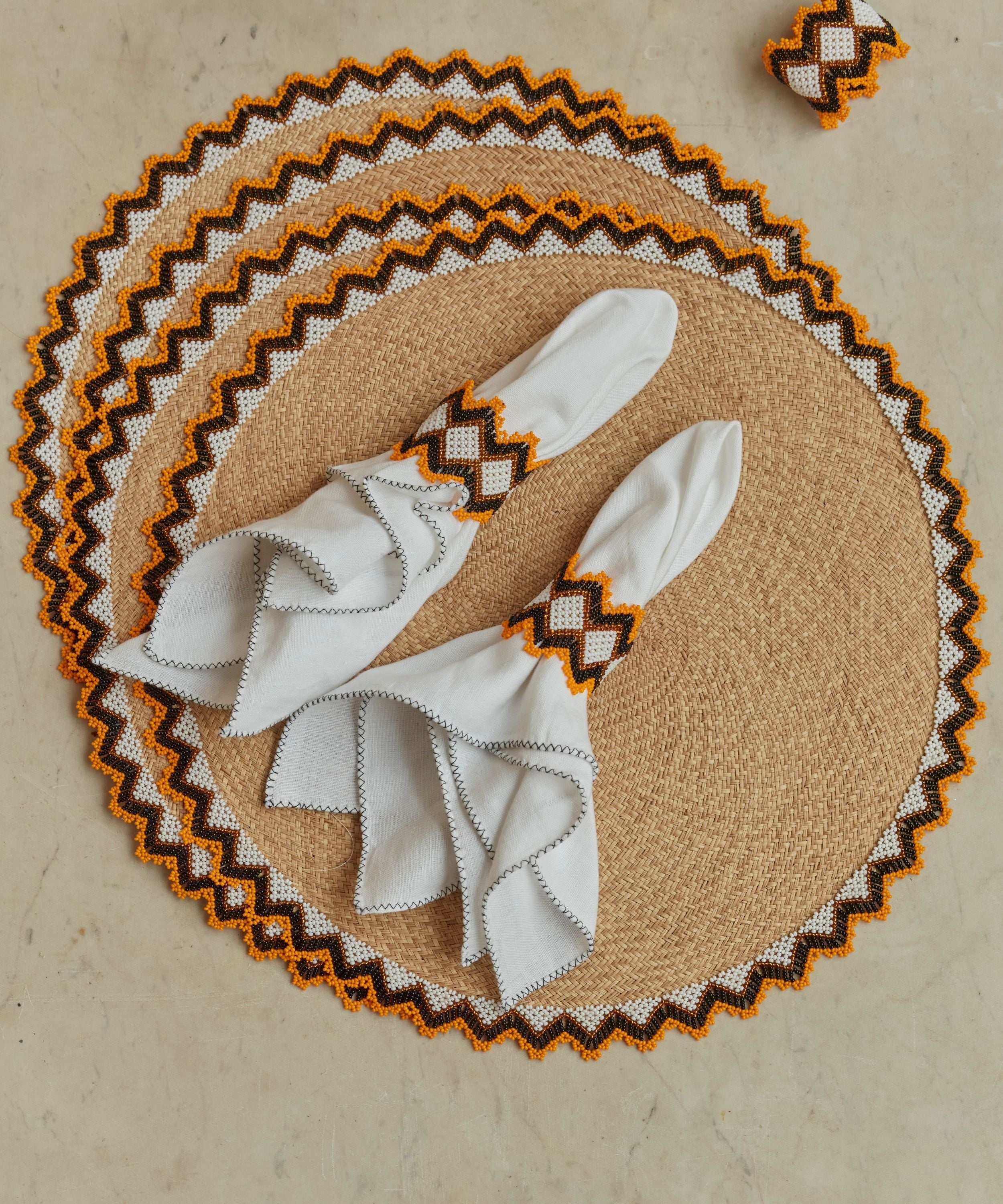 Alicia Placemats, Burnt Yellow