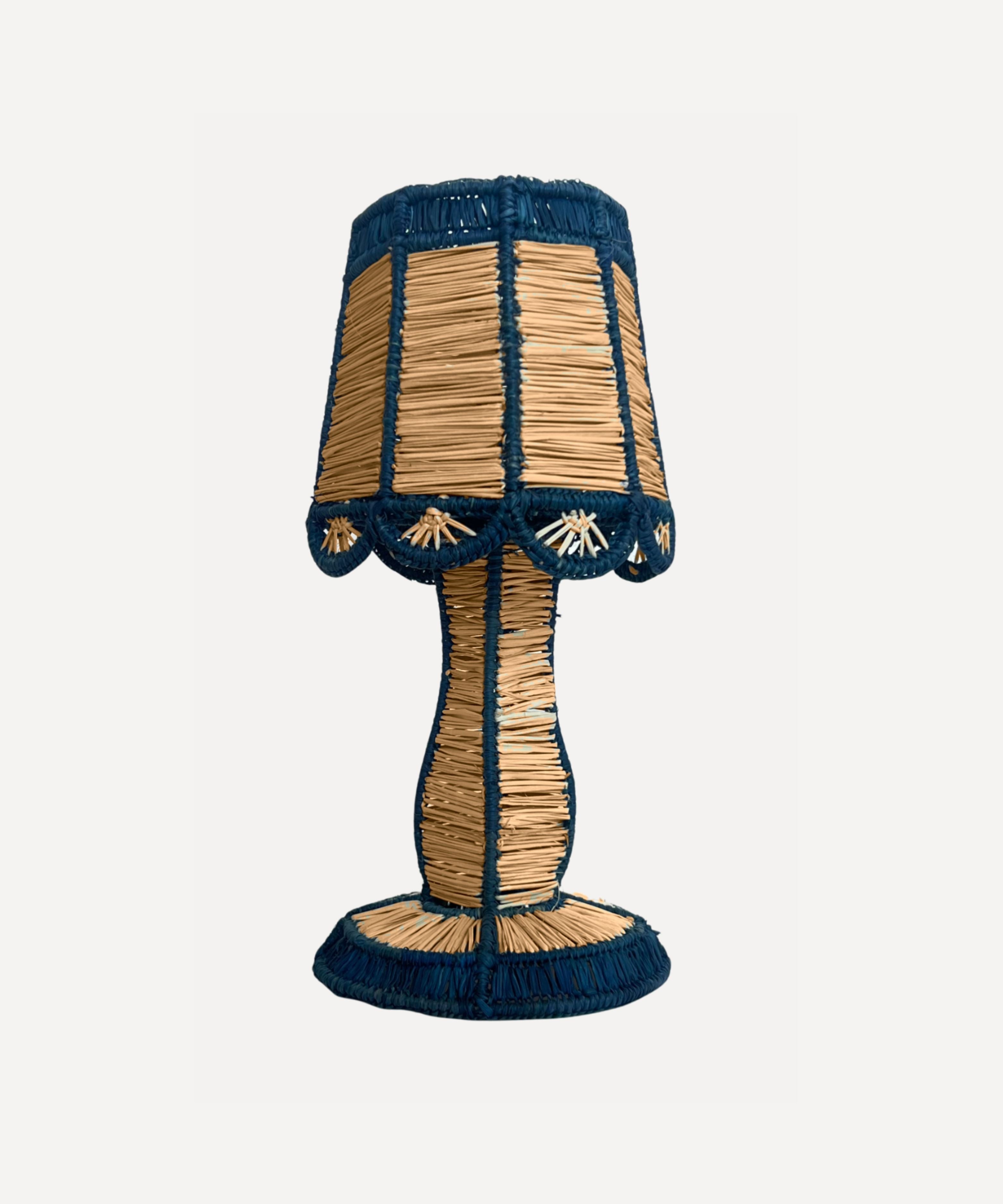 Dayana Woven Dining Table Lamp, Deep Blue