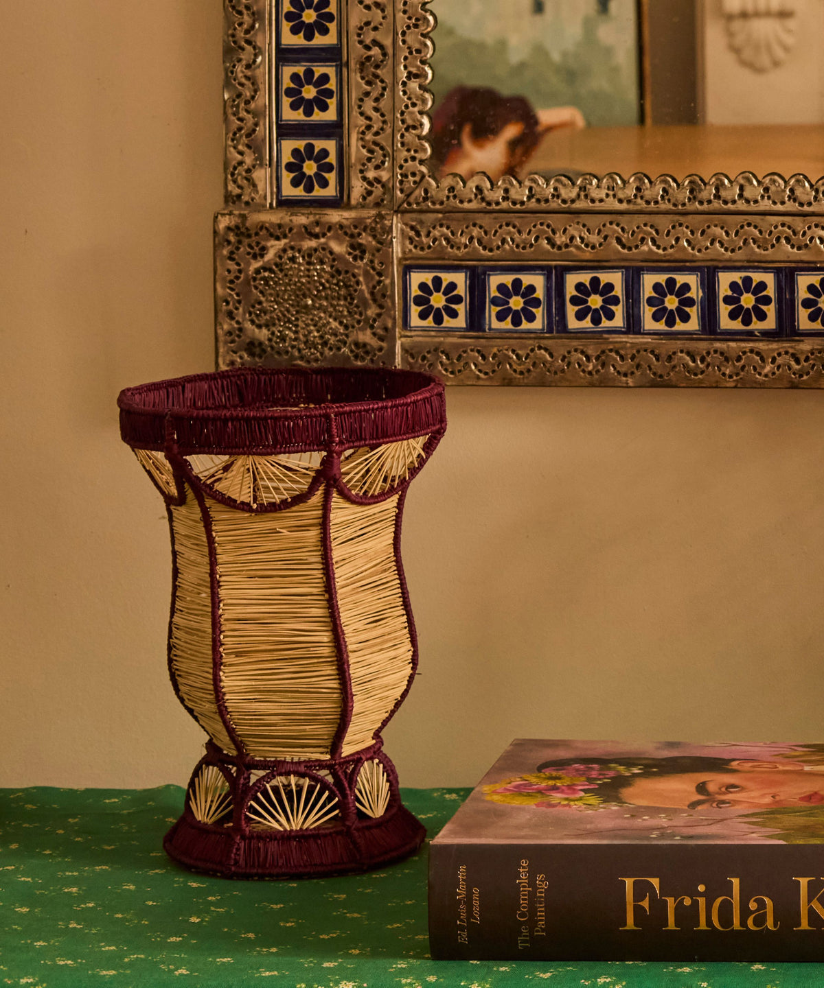 Deco Vase | Handwoven Iraca Palm, Marsala