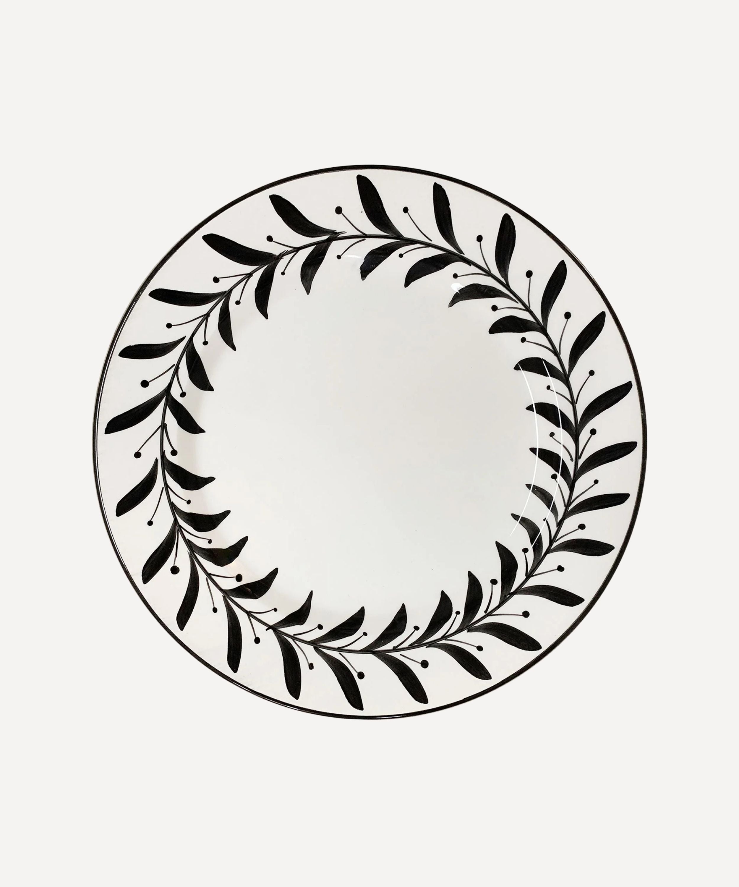 Helecho Dinner Plate, Jet Black