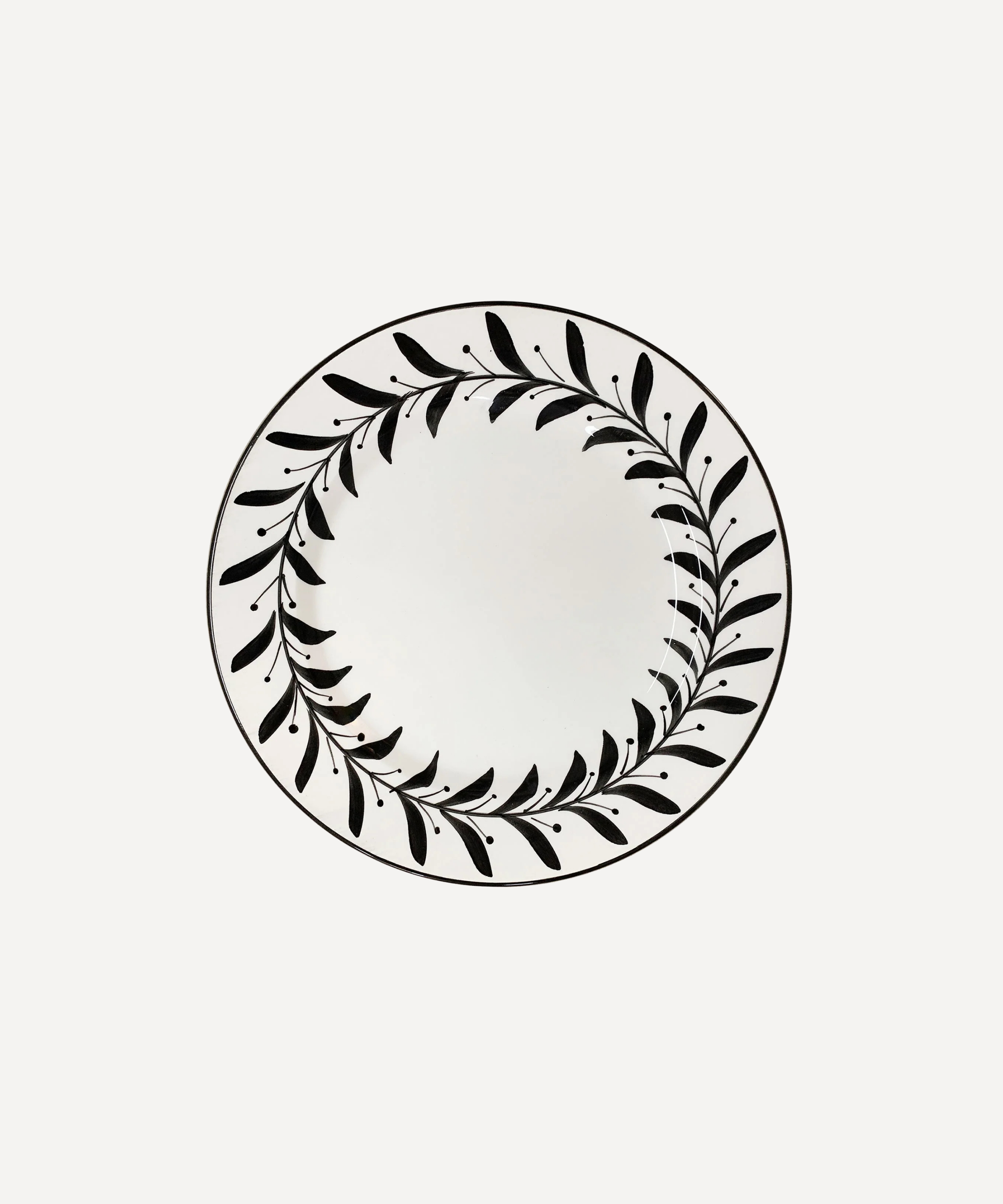 Helecho Dinner Plate, Jet Black