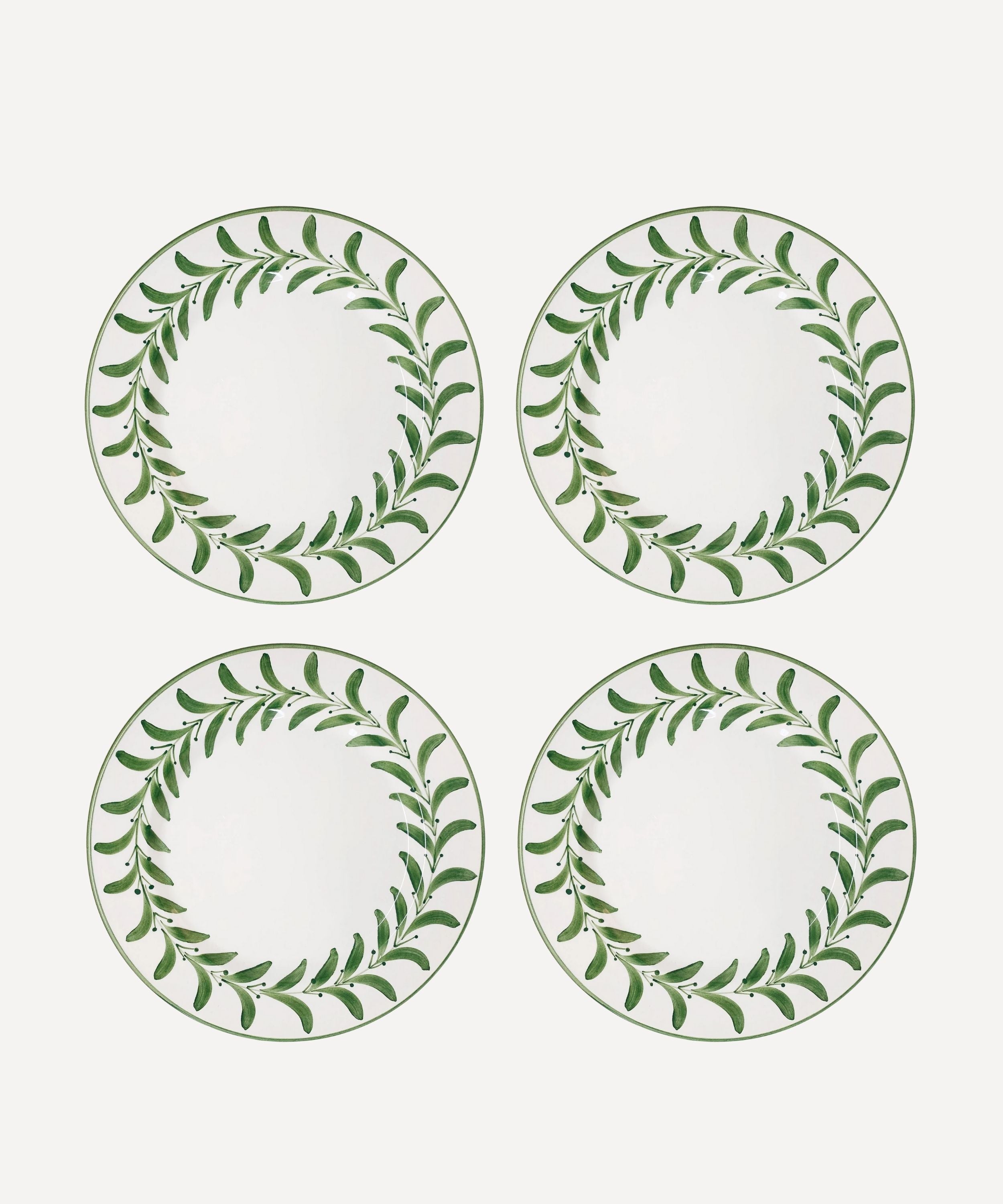 Helecho Dinner Plate, Fern Green (Set of 4)