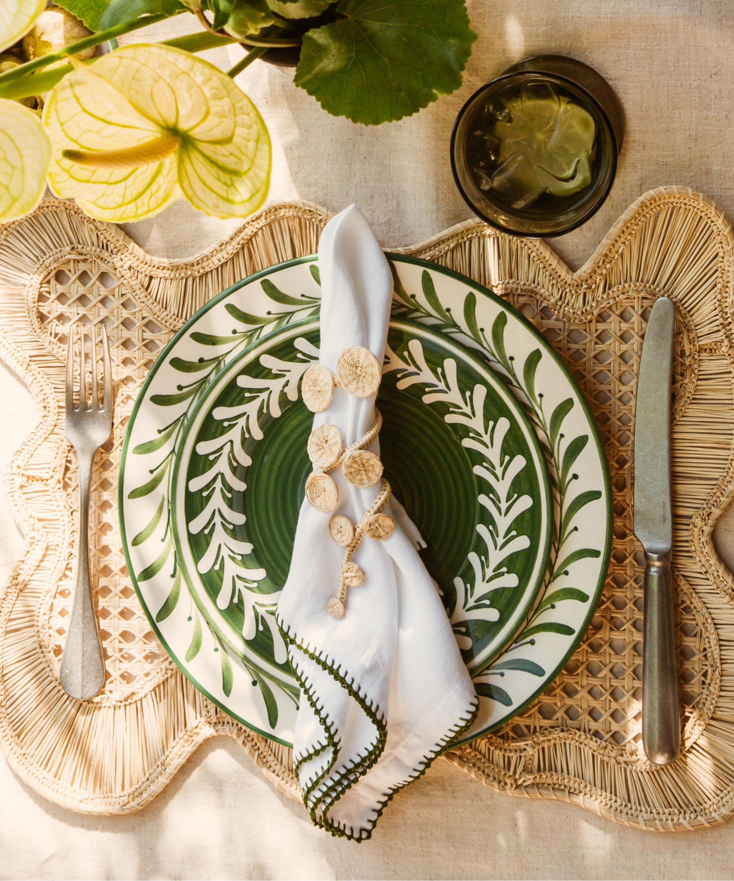 Helecho Dinner Plate, Fern Green