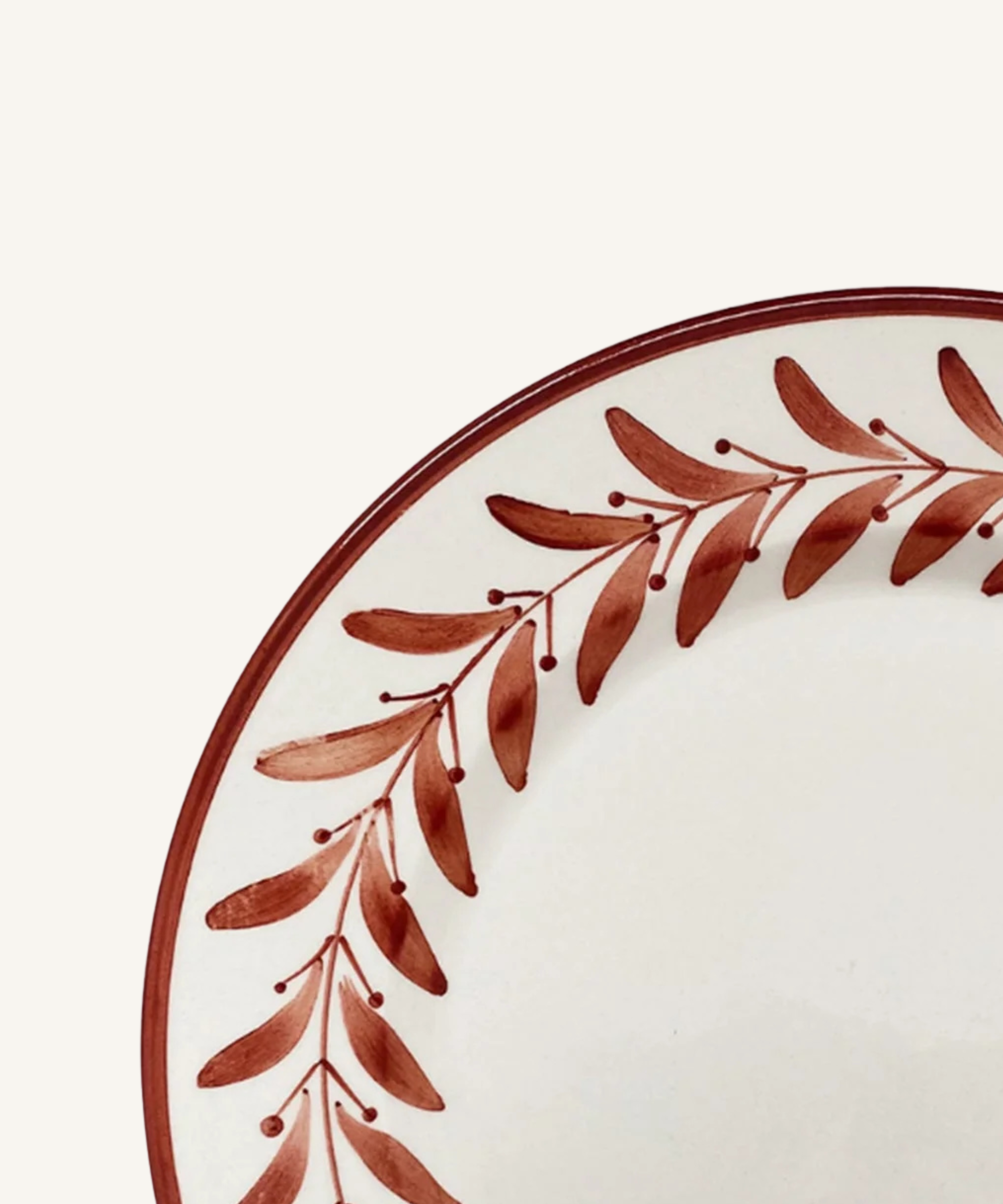 Helecho Dinner Plate, Rust Red