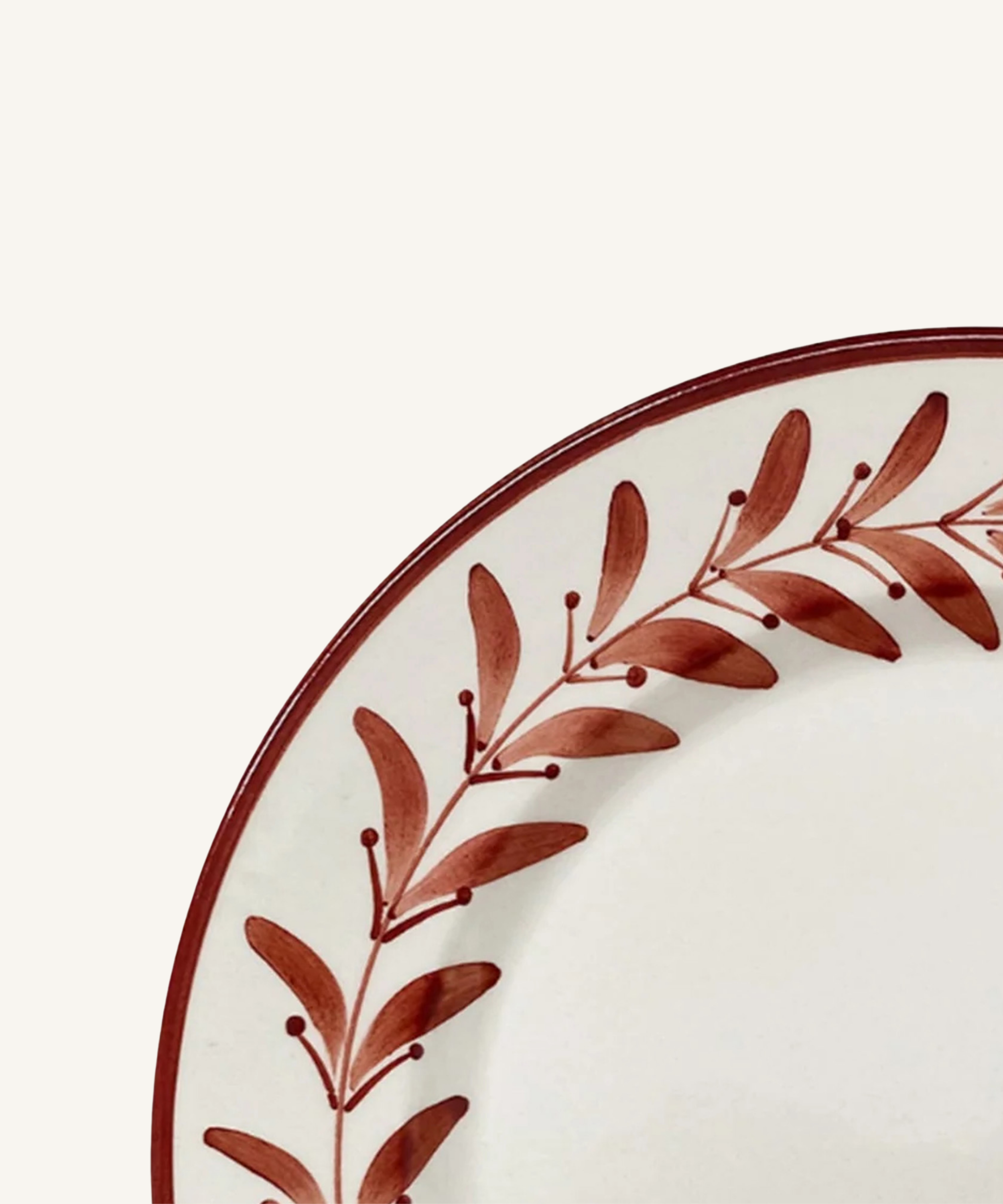 Helecho Side Plate, Rust Red