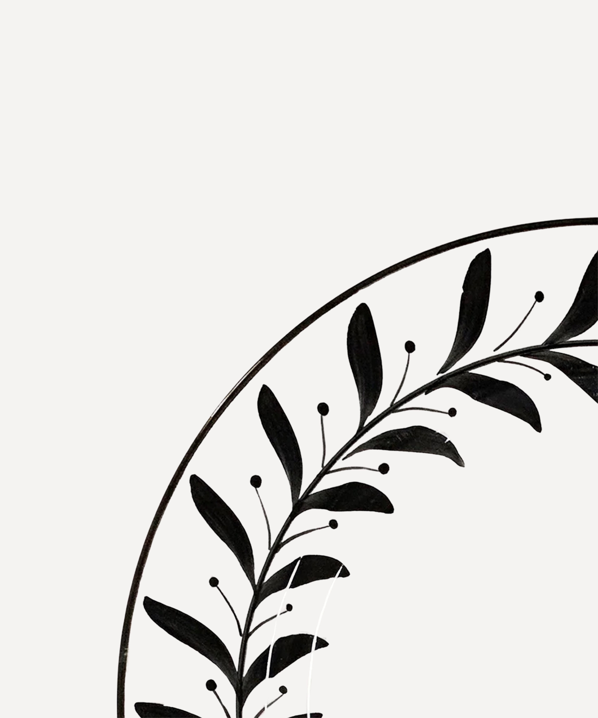 Helecho Side Plate, Jet Black