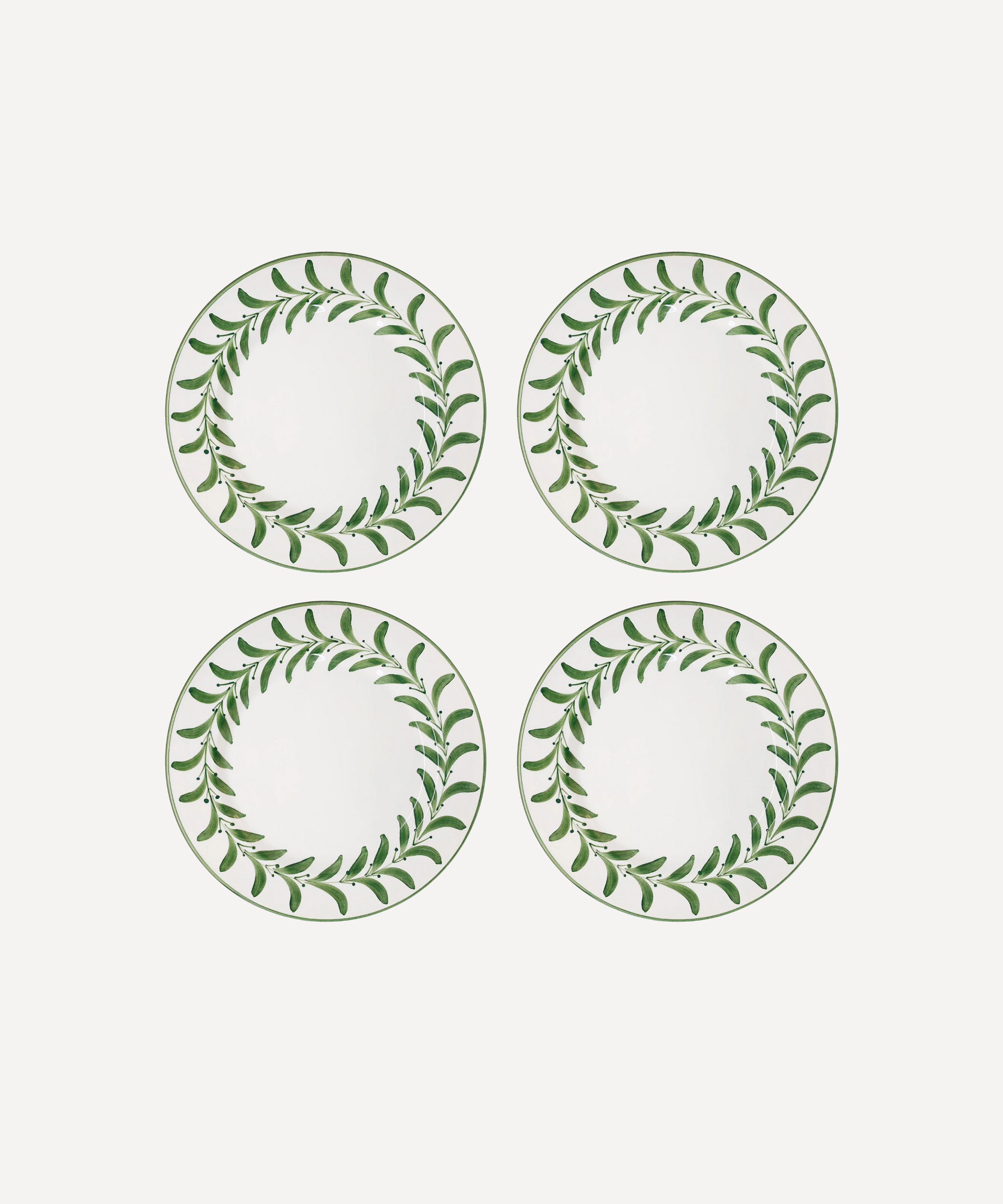 Helecho Side Plate, Fern Green (set of 4)