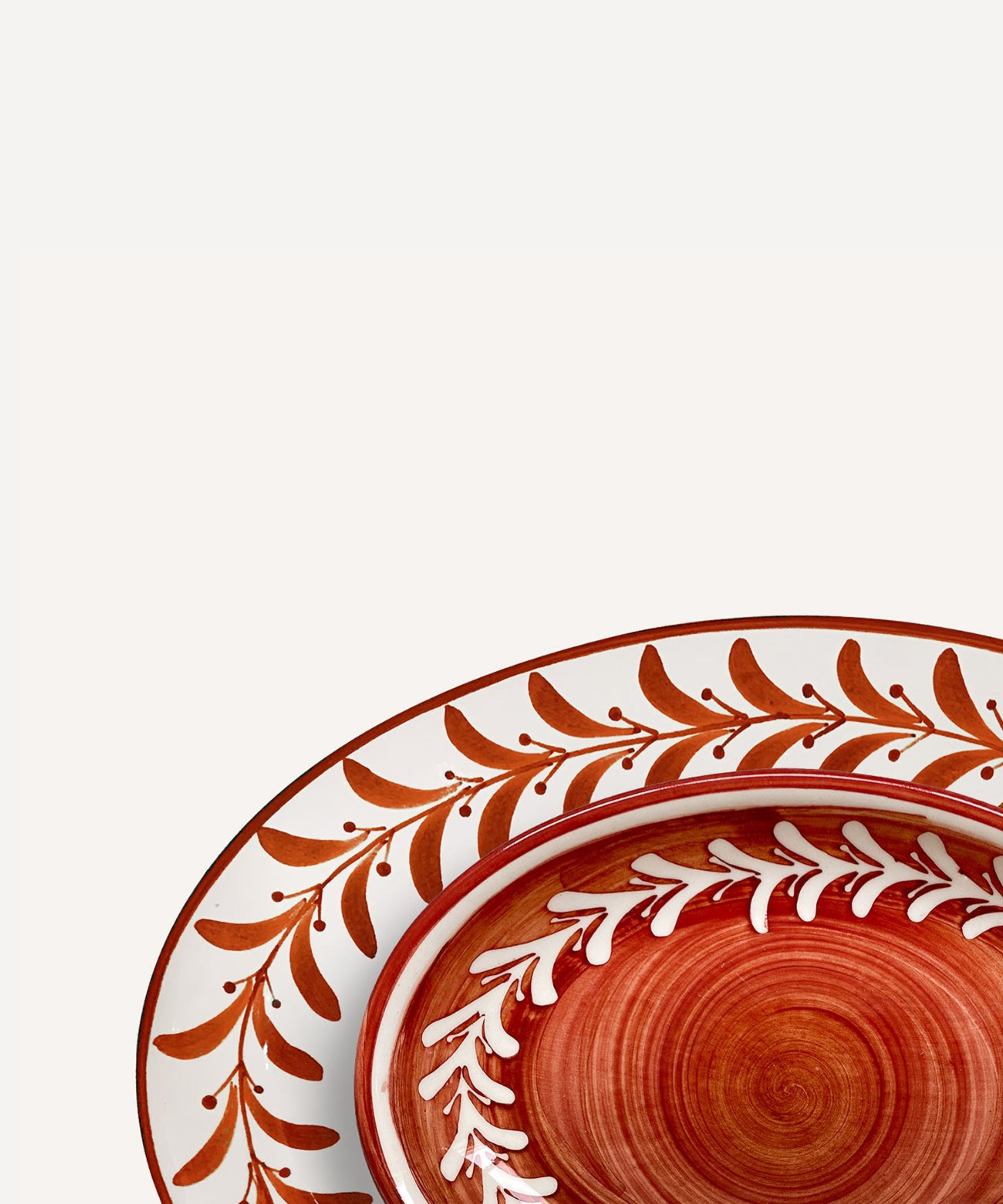 Helecho Serving Platter (set of two) - Rust Red