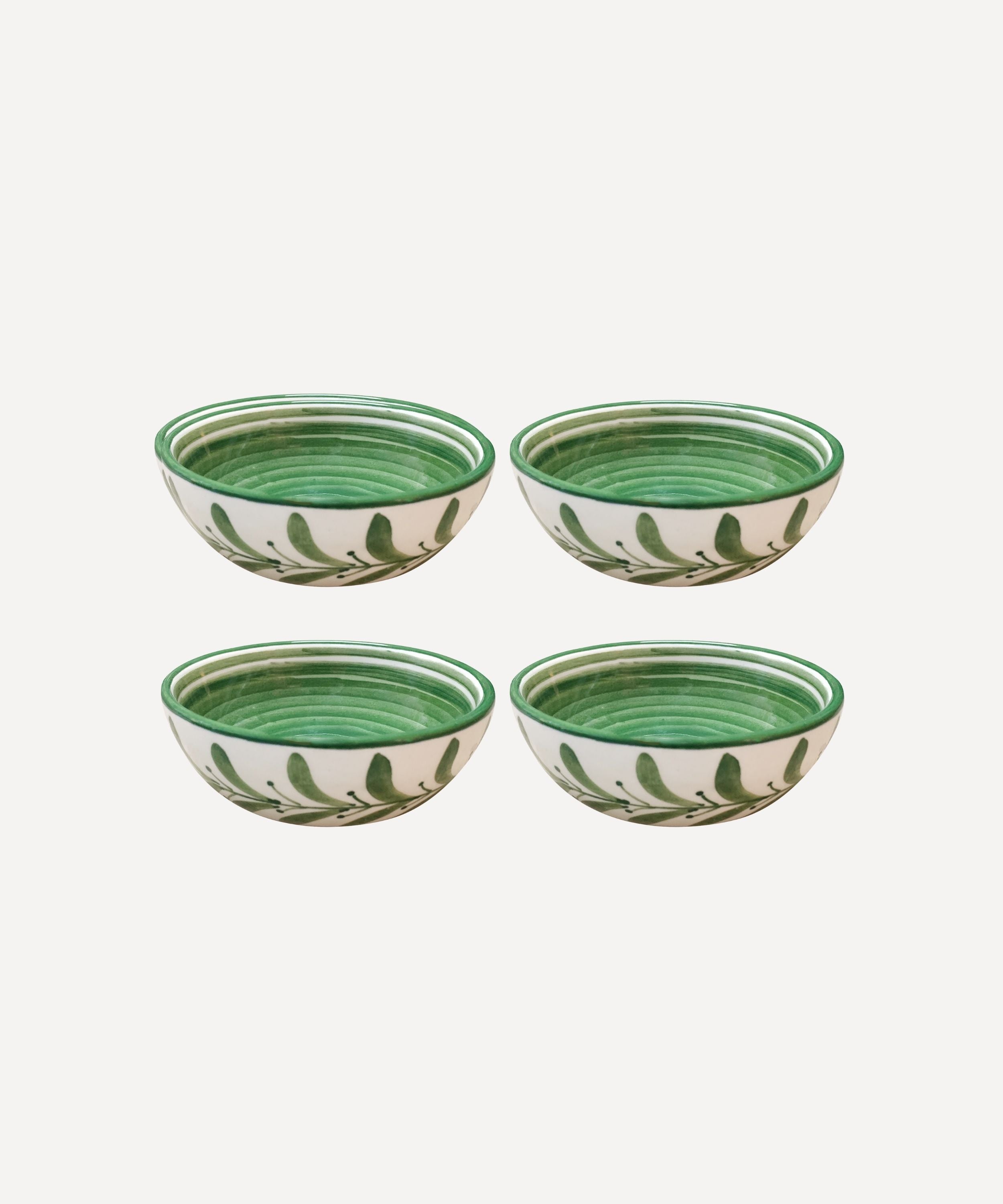 Helecho Tapas Bowl , Fern Green (Set of 4)
