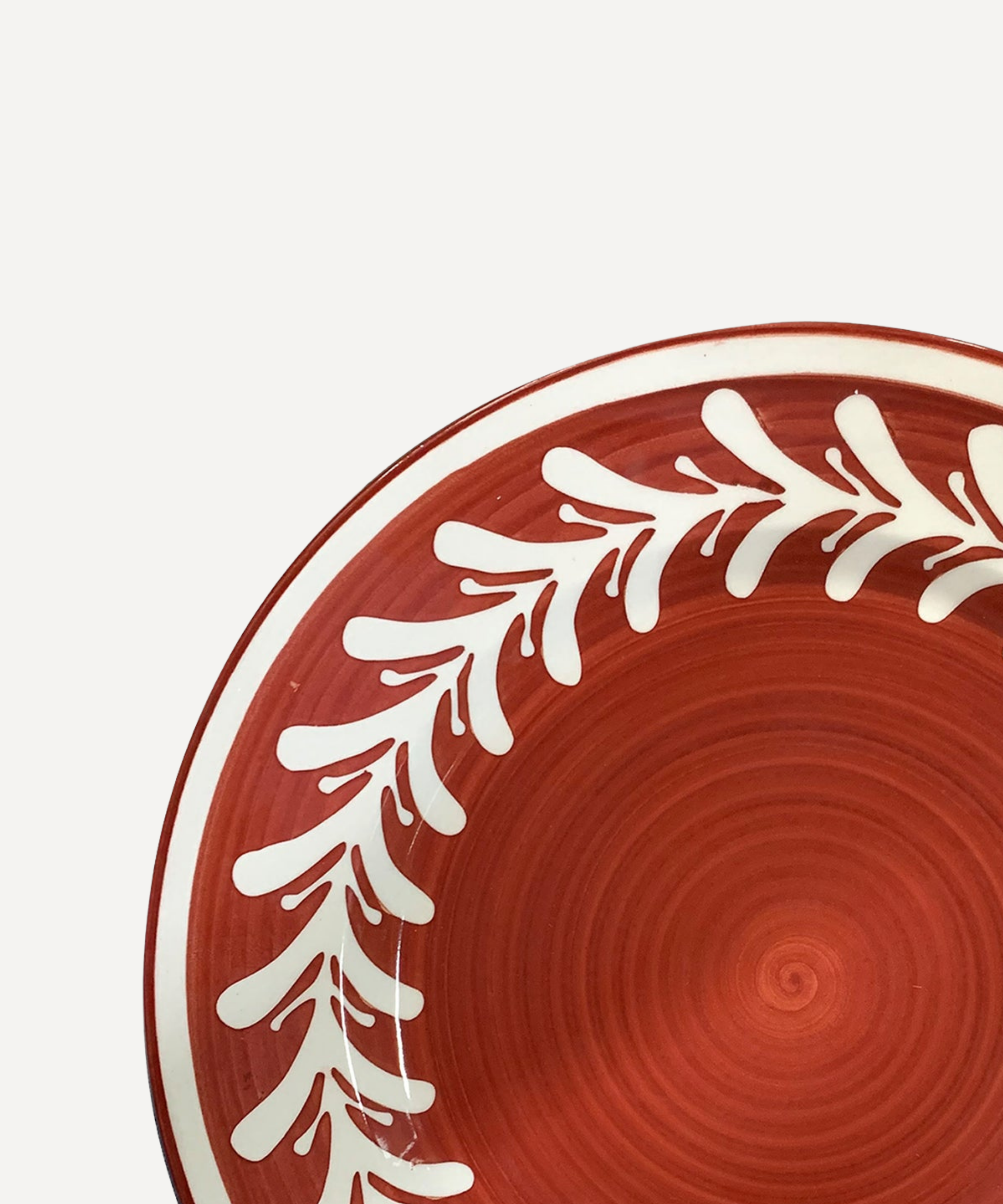 Dark Helecho Dinner Plate, Rust red