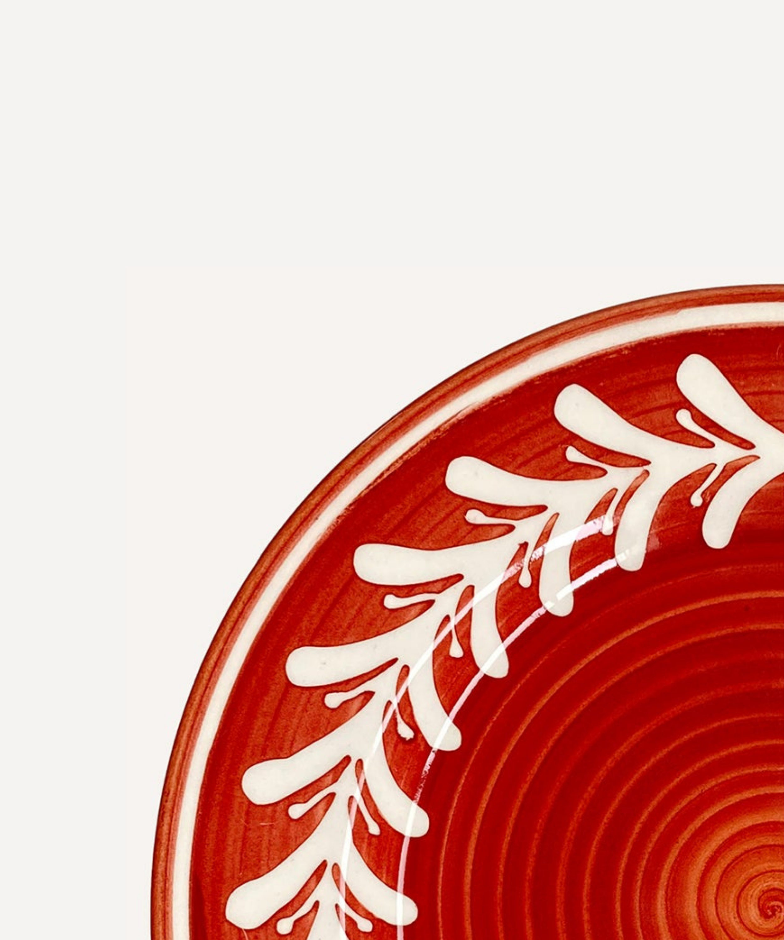 Dark Helecho Side Plate, Rust Red