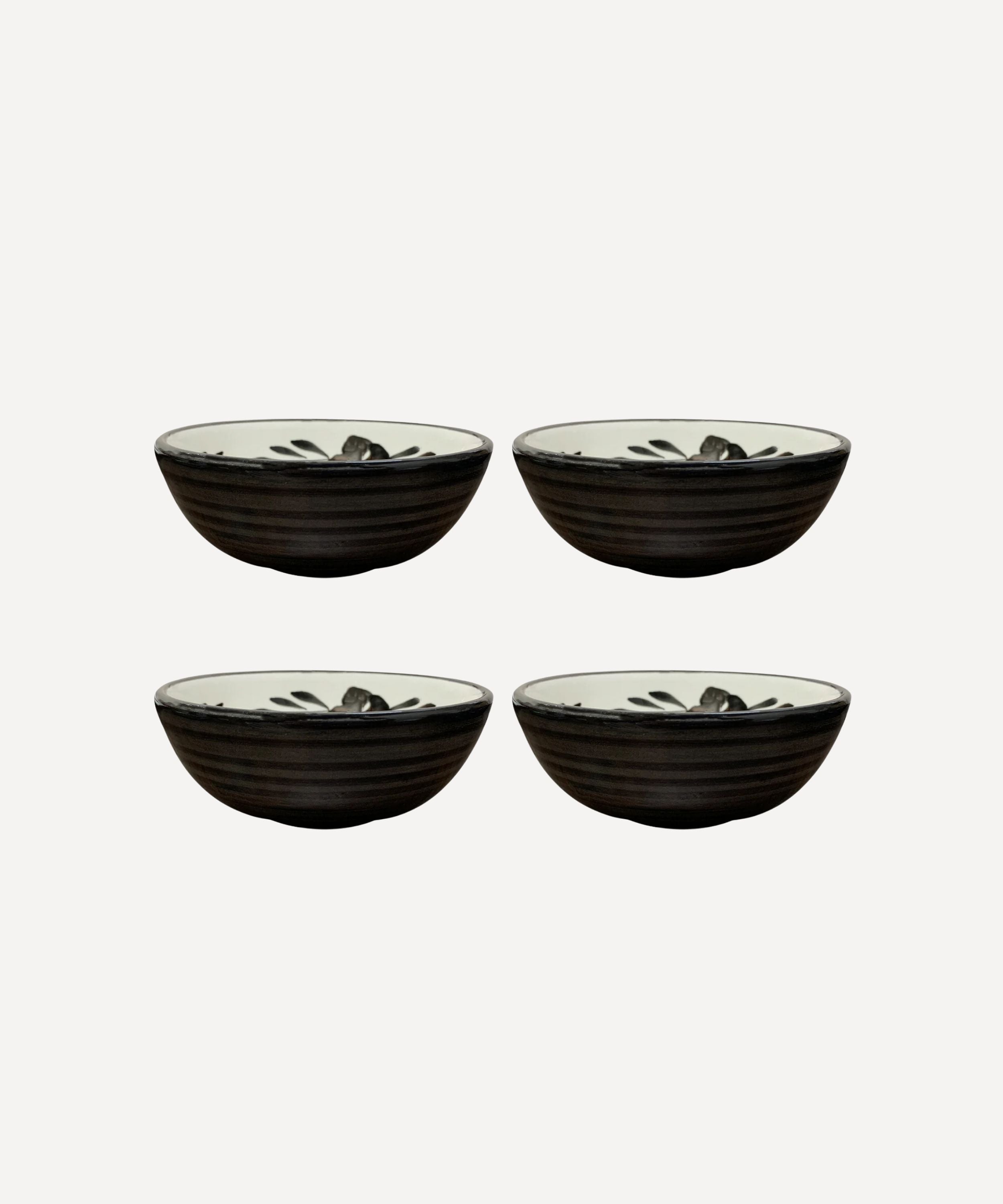 Flor Tapas Bowl, Jet Black (Set of 4)