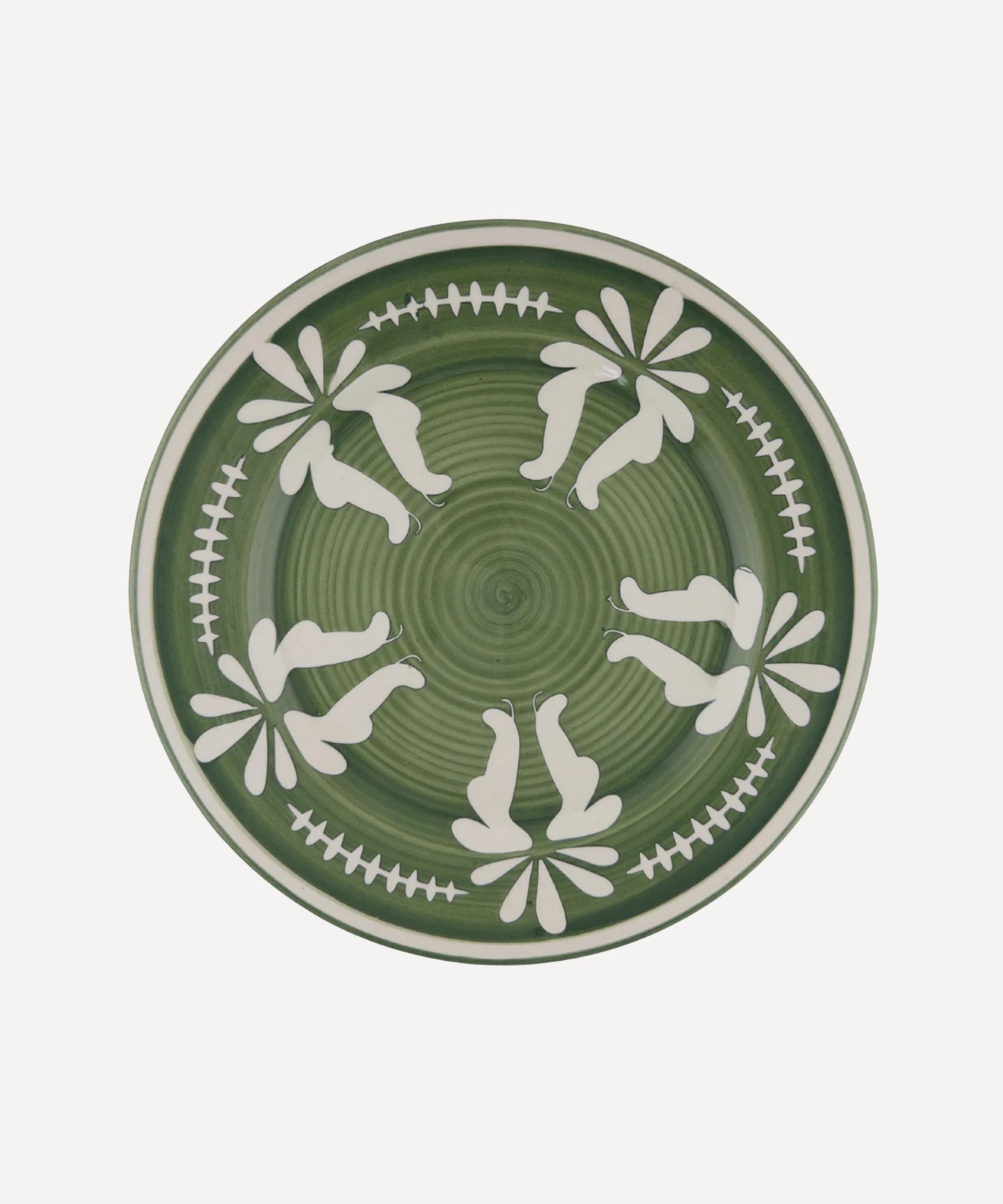 Flor Dinner Plate, Fern Green