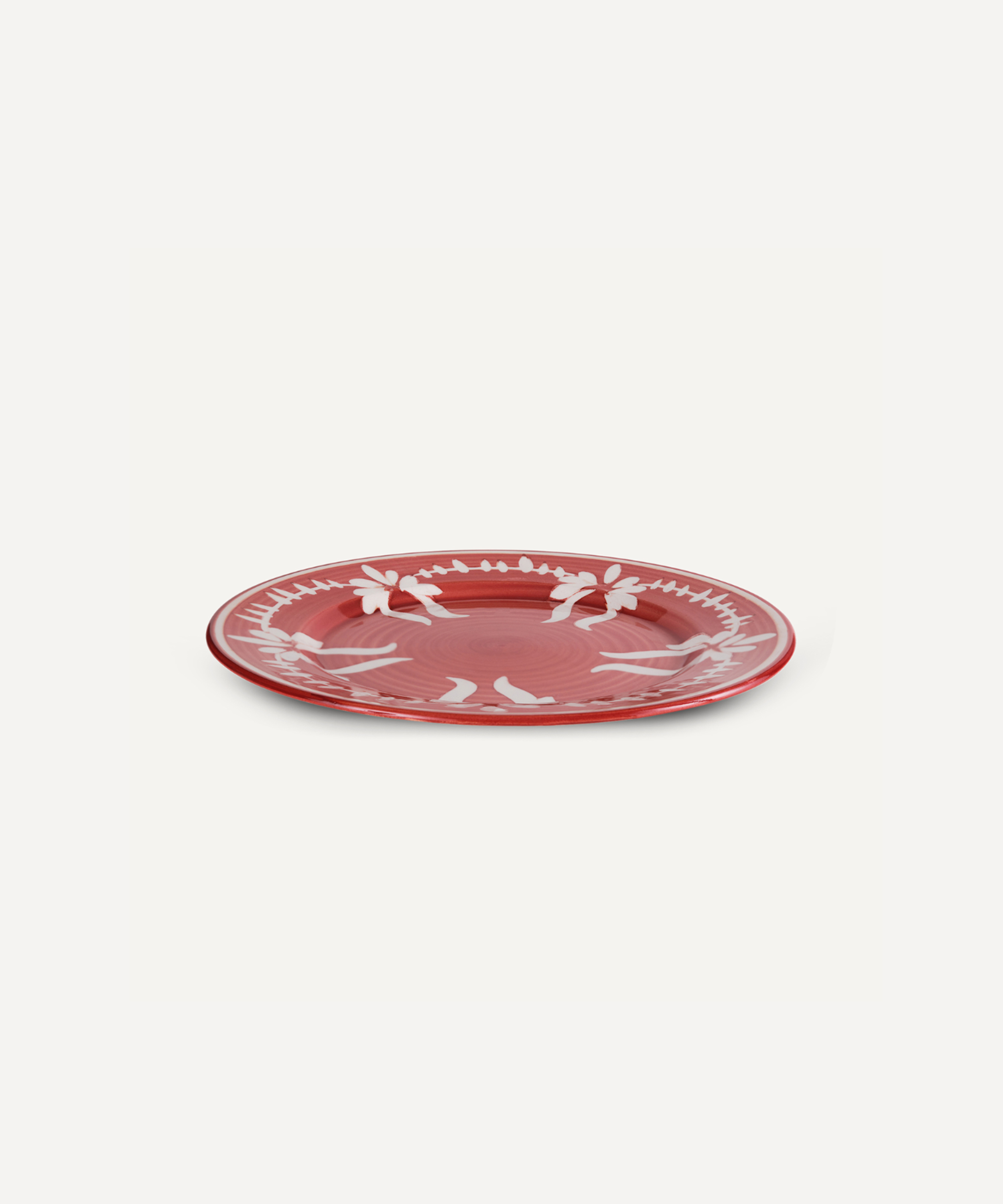 Flor Dinner Plate, Rust Red