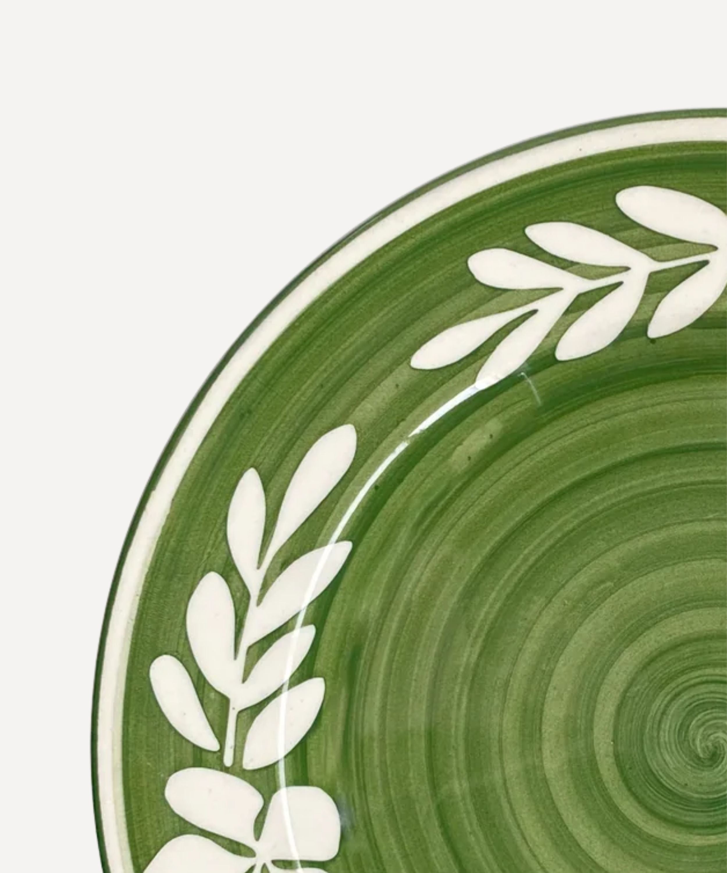 Flor Side Plate, Fern Green