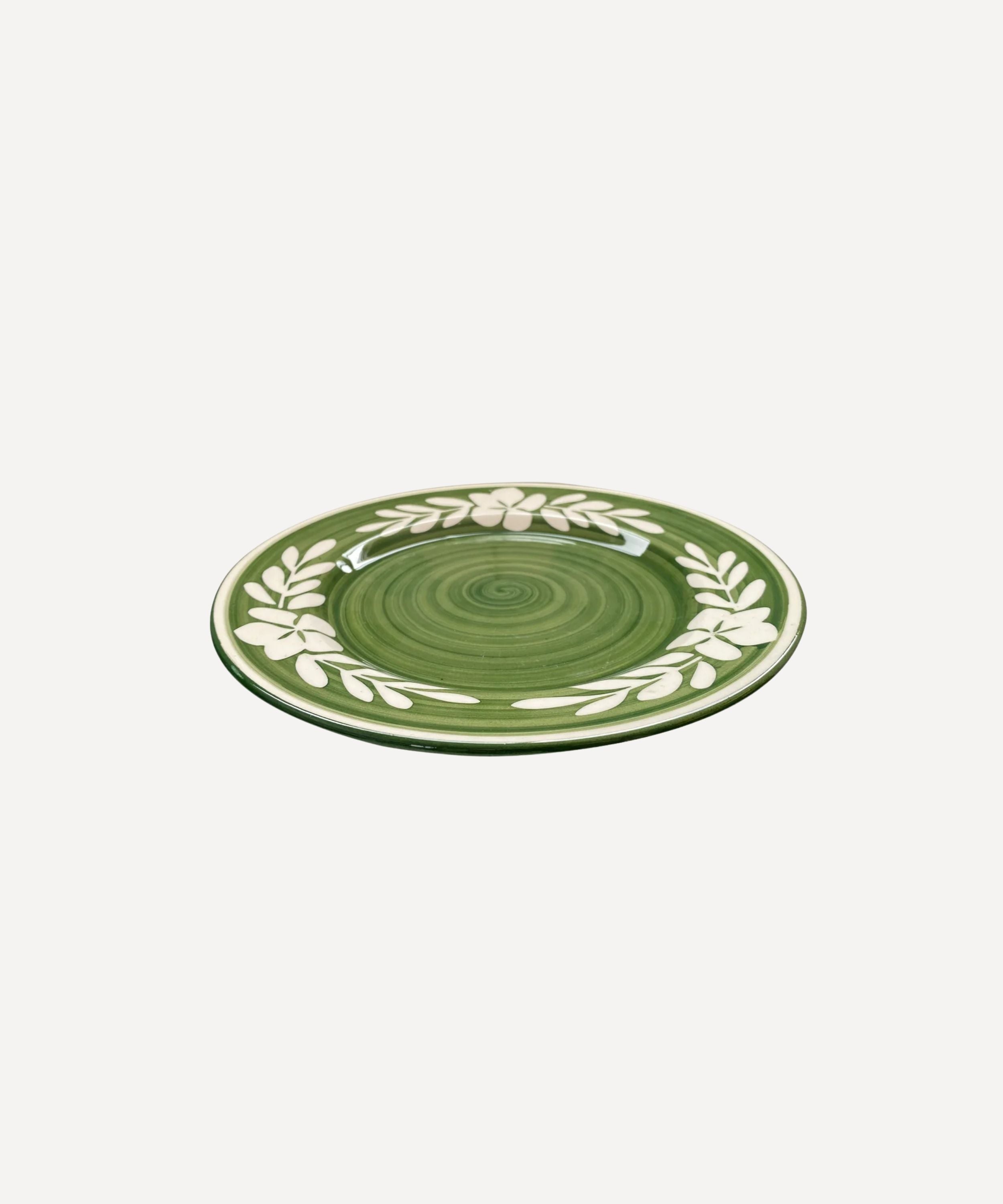 Flor Side Plate, Fern Green