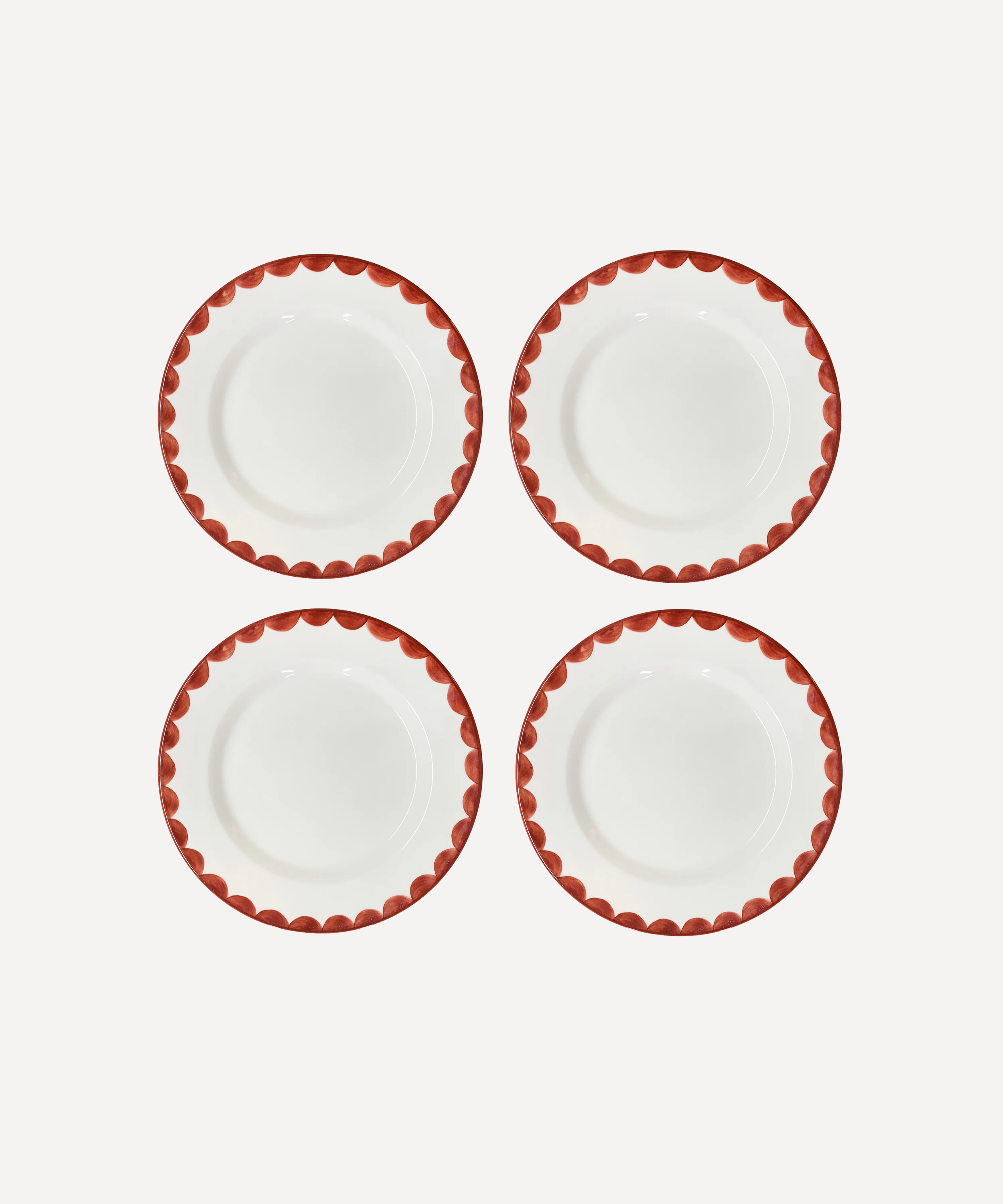 Cascos Side Plate, Rust Red (Set of 4)
