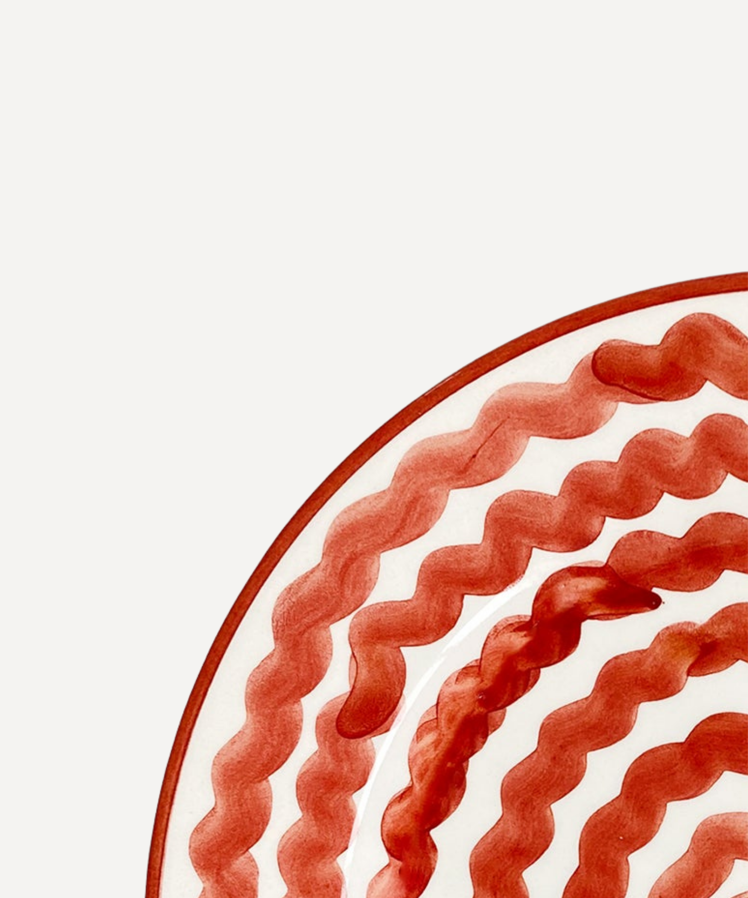 Ondas Side Plate, Rust Red