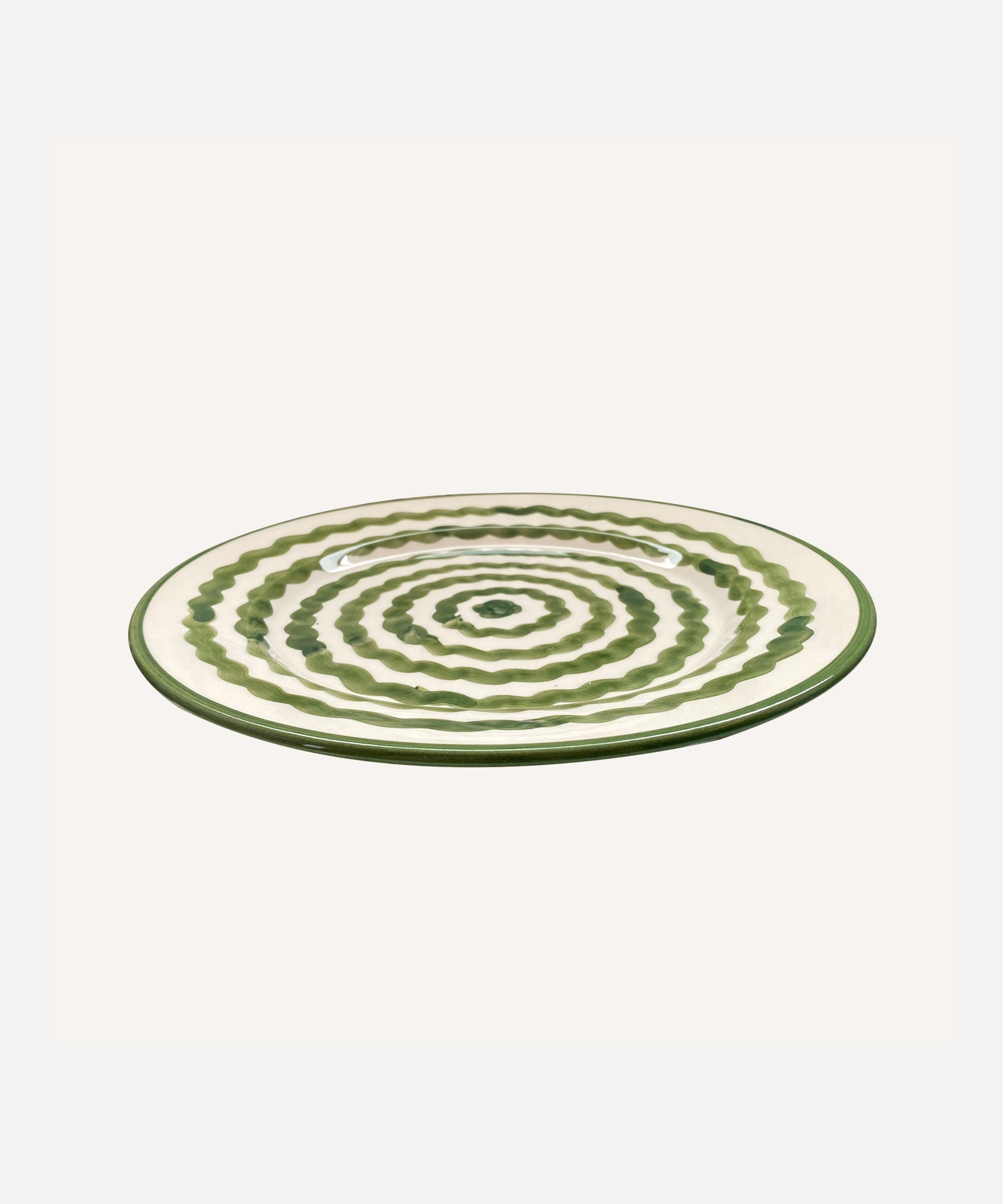 Ondas Dinner plate, Fern Green