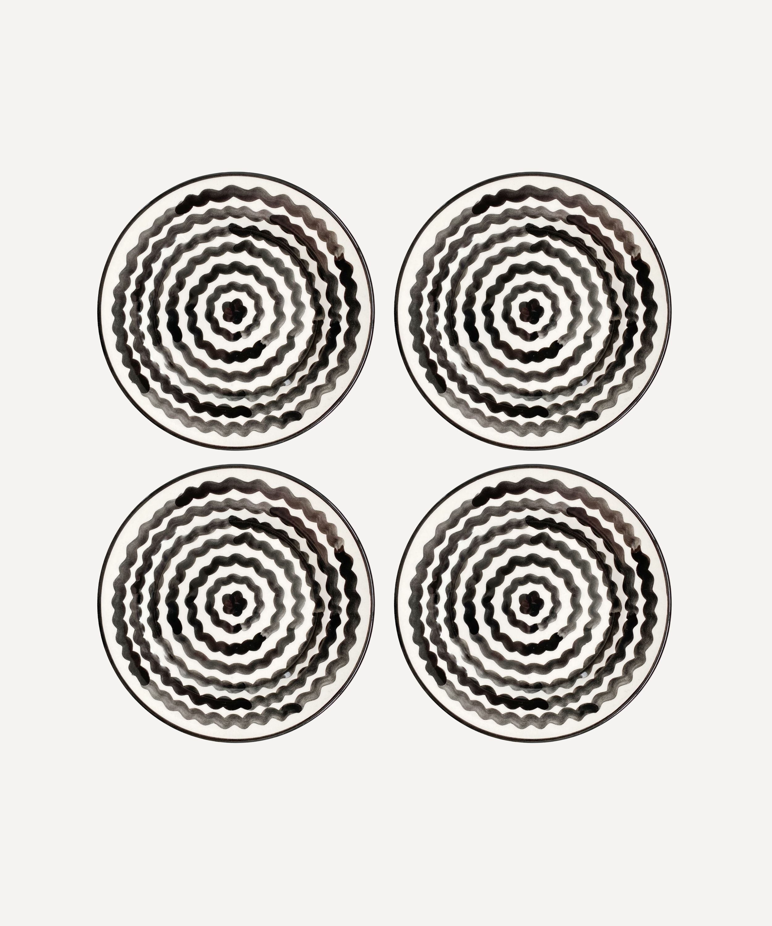 Ondas Side Plate, Jet Black (Set of 4)