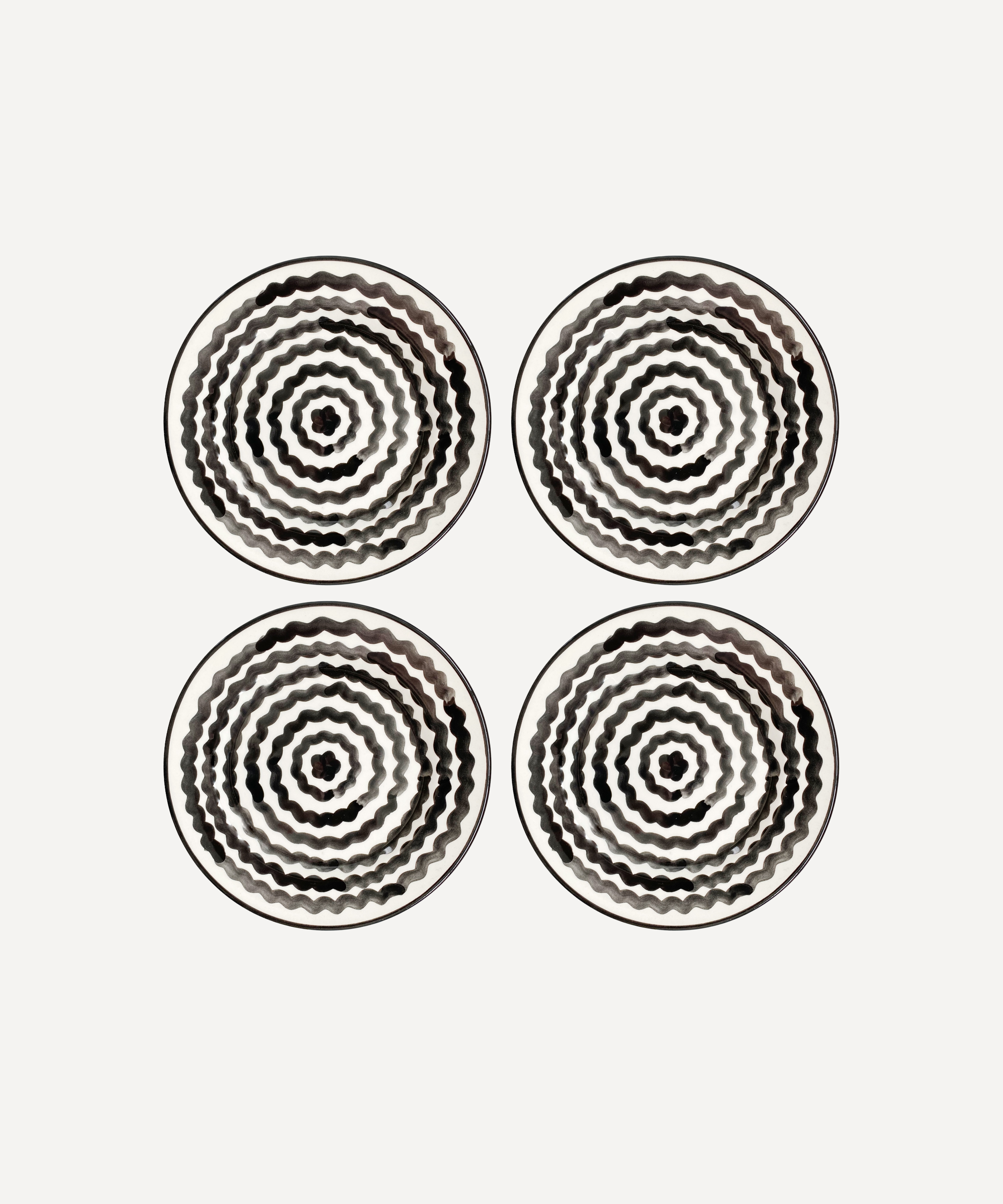 Ondas Side Plate, Jet Black (Set of 4)