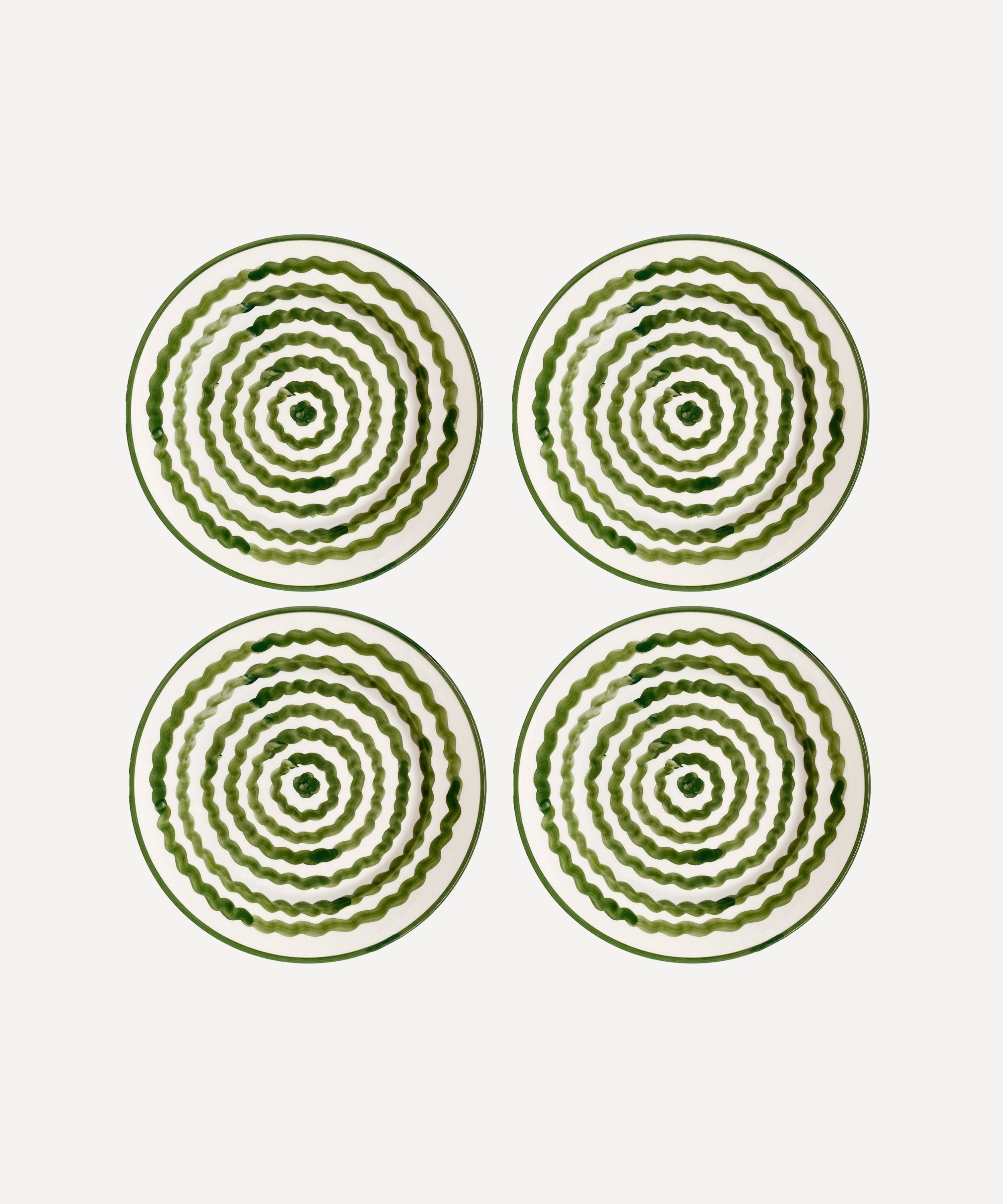 Ondas Side Plate, Fern Green (Set of 4)