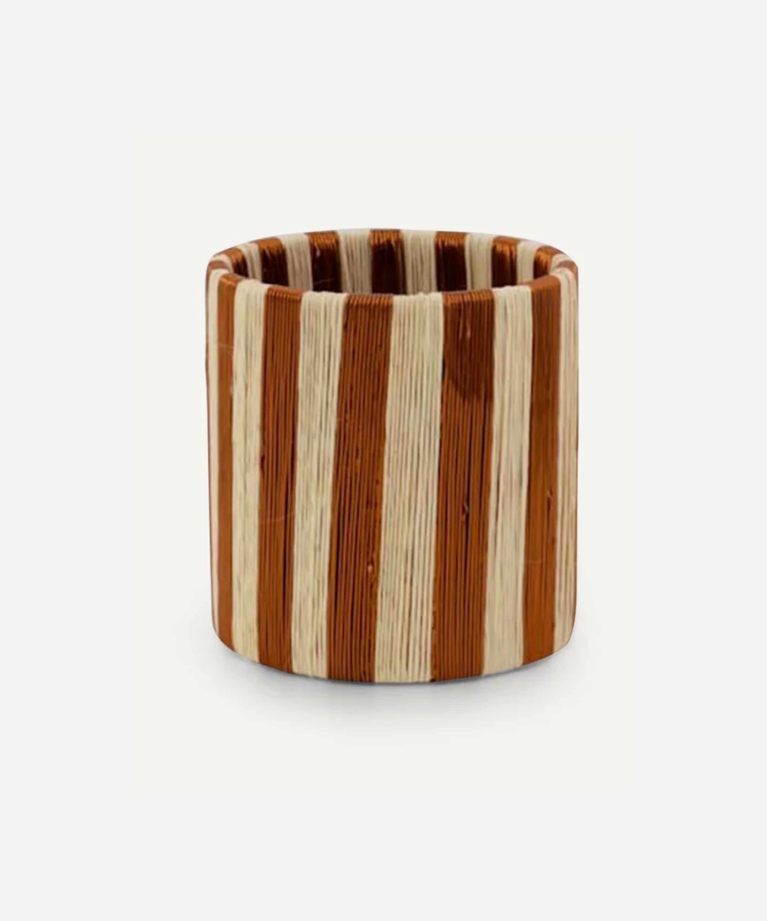 Pacifico Copper Napkin Ring Rayas, White (Set of 2)