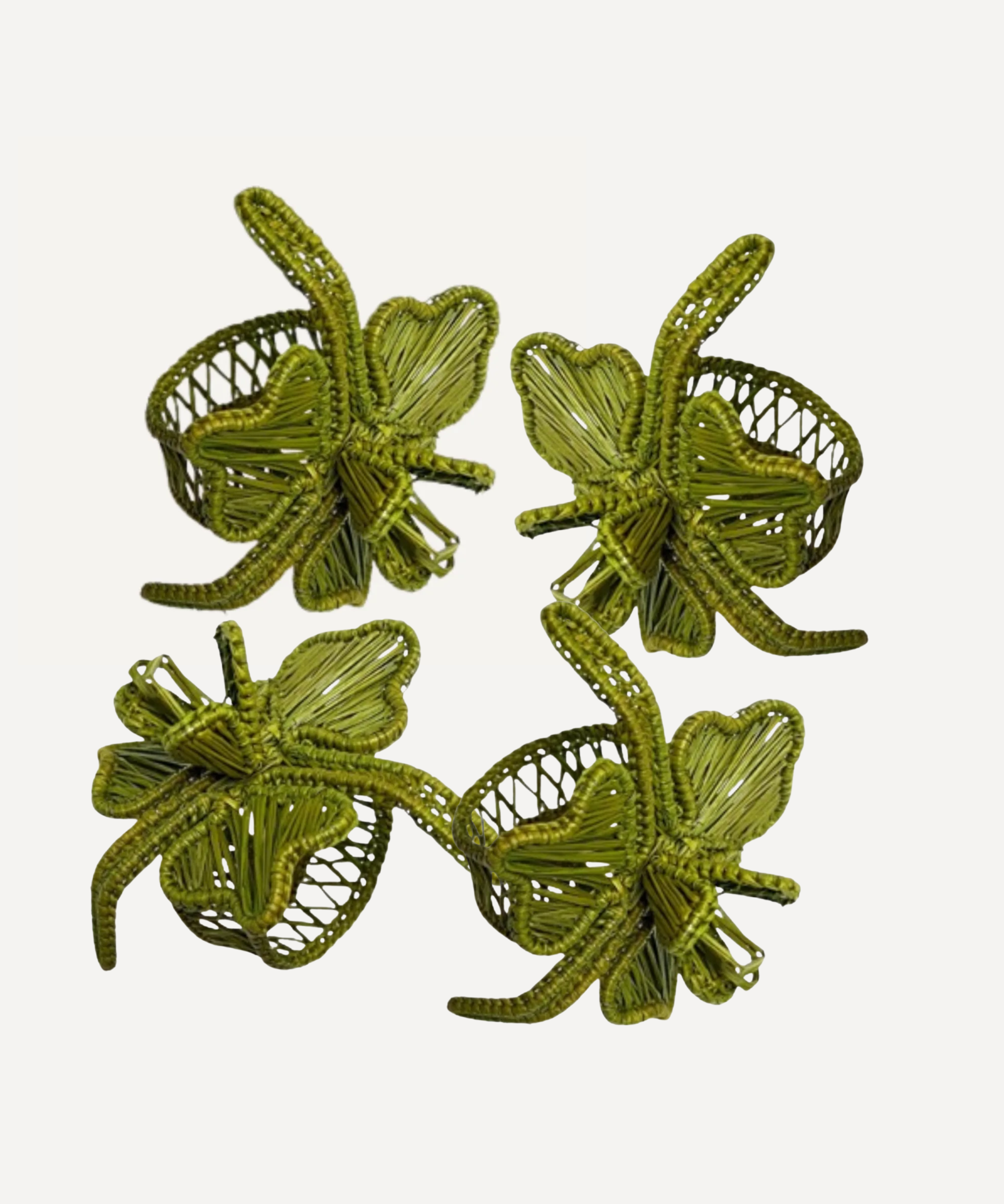 Orquidea Napkin Ring, Green (Set of 4)