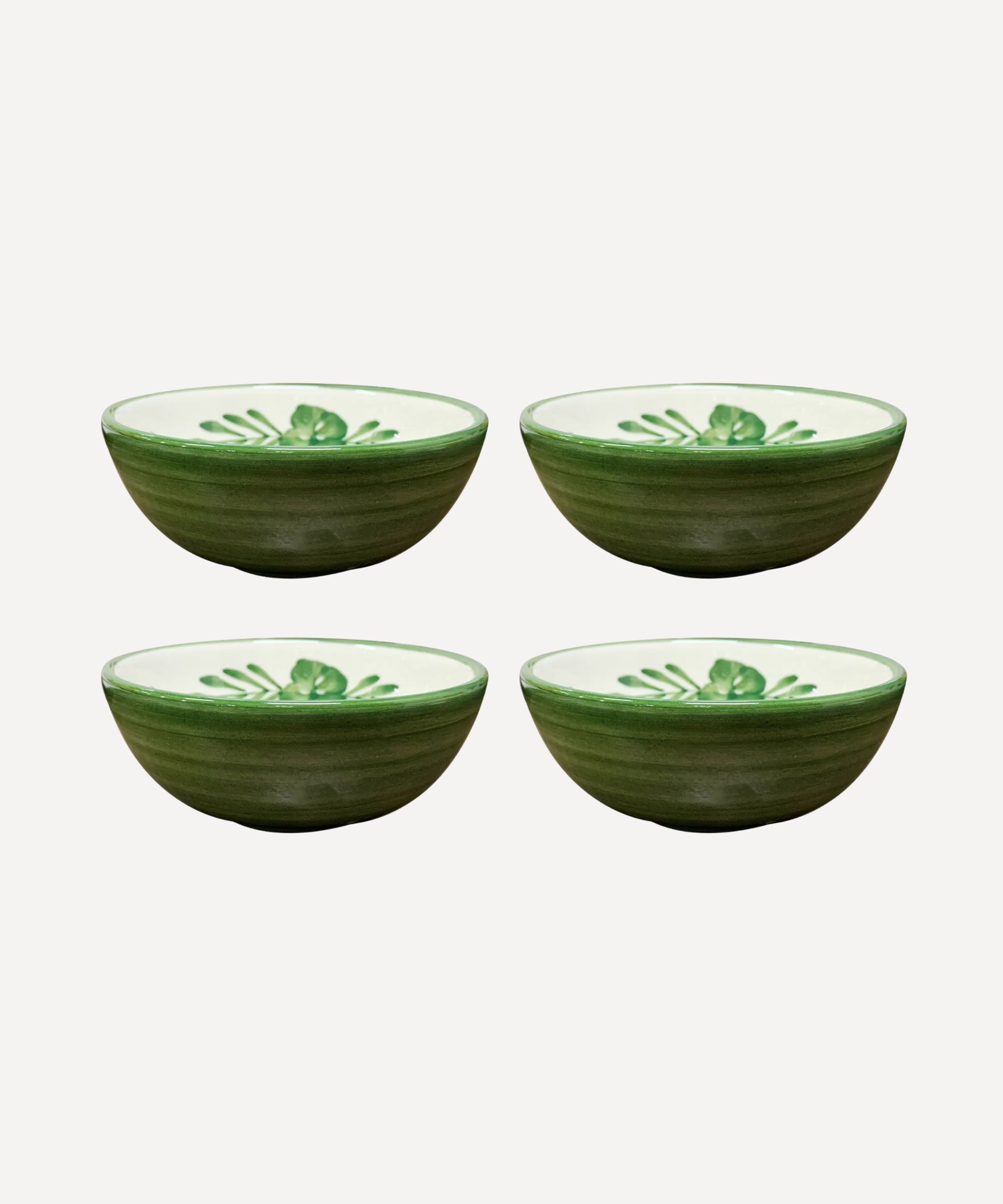 Flor Soup Bowl, Fern Green (Set of 4)
