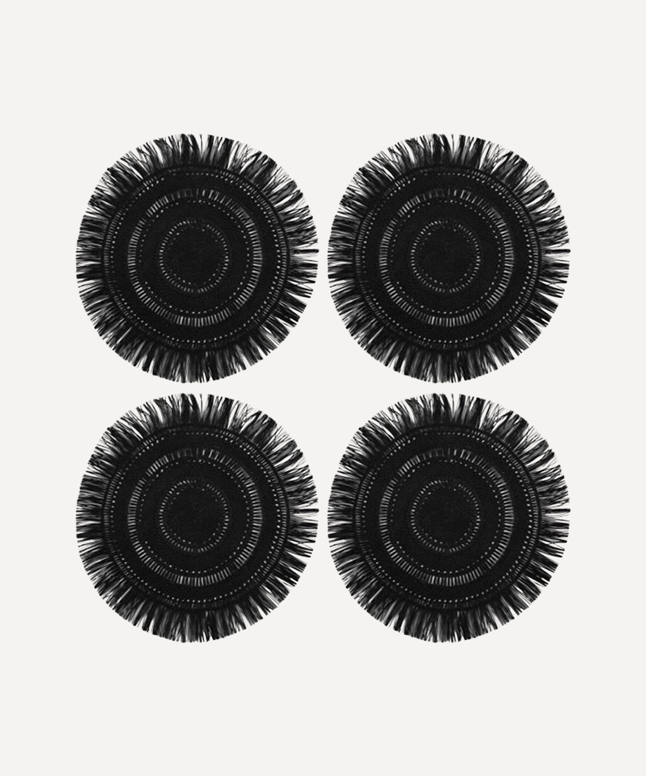 Flecos Placemat, Black (Set of 4)