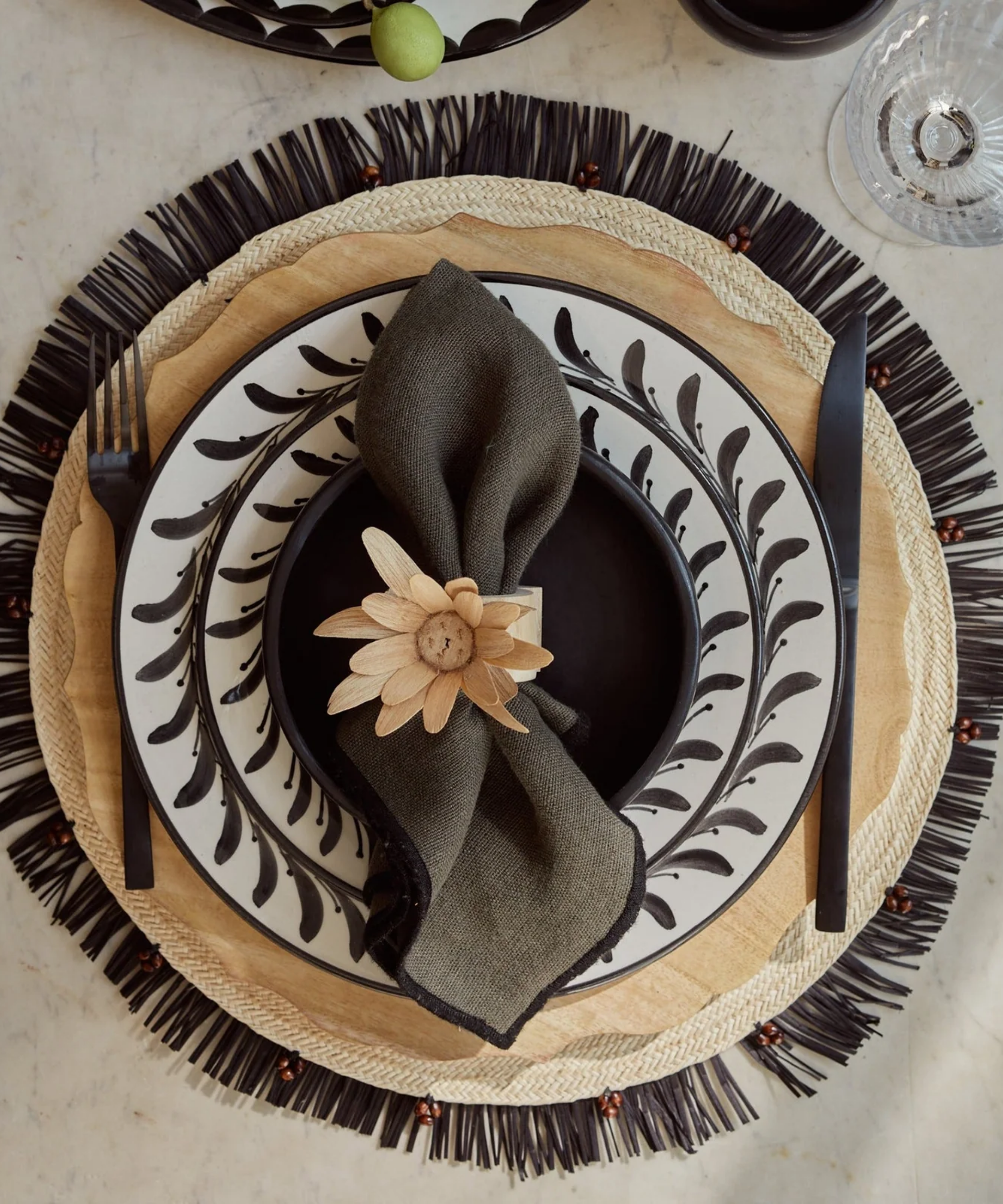 Flecos Placemat, Black