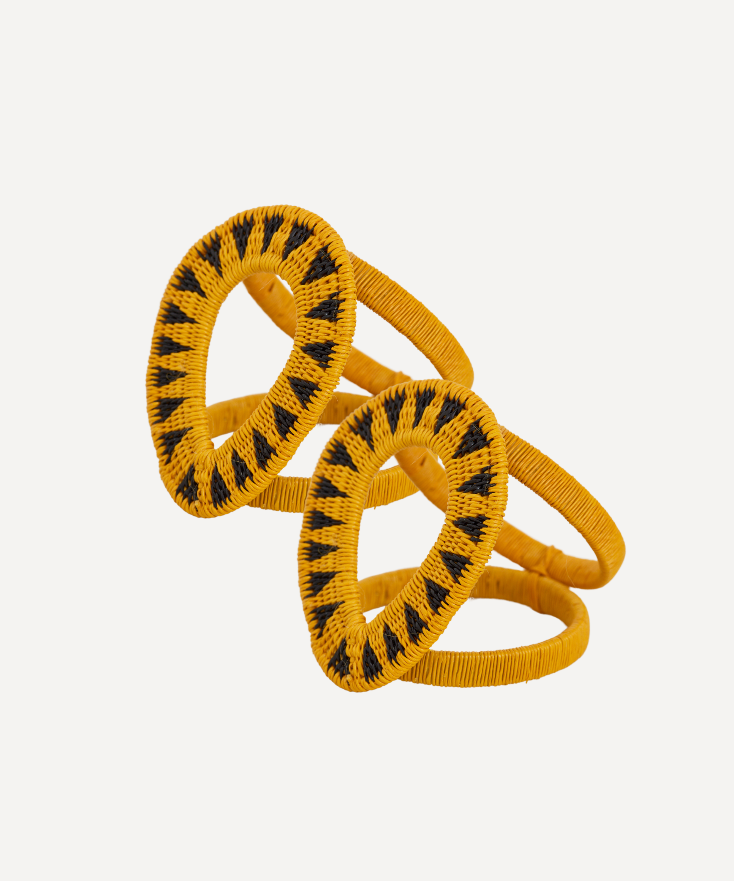 Gota Werregue Napkin Ring, Mustard (Set of 2)