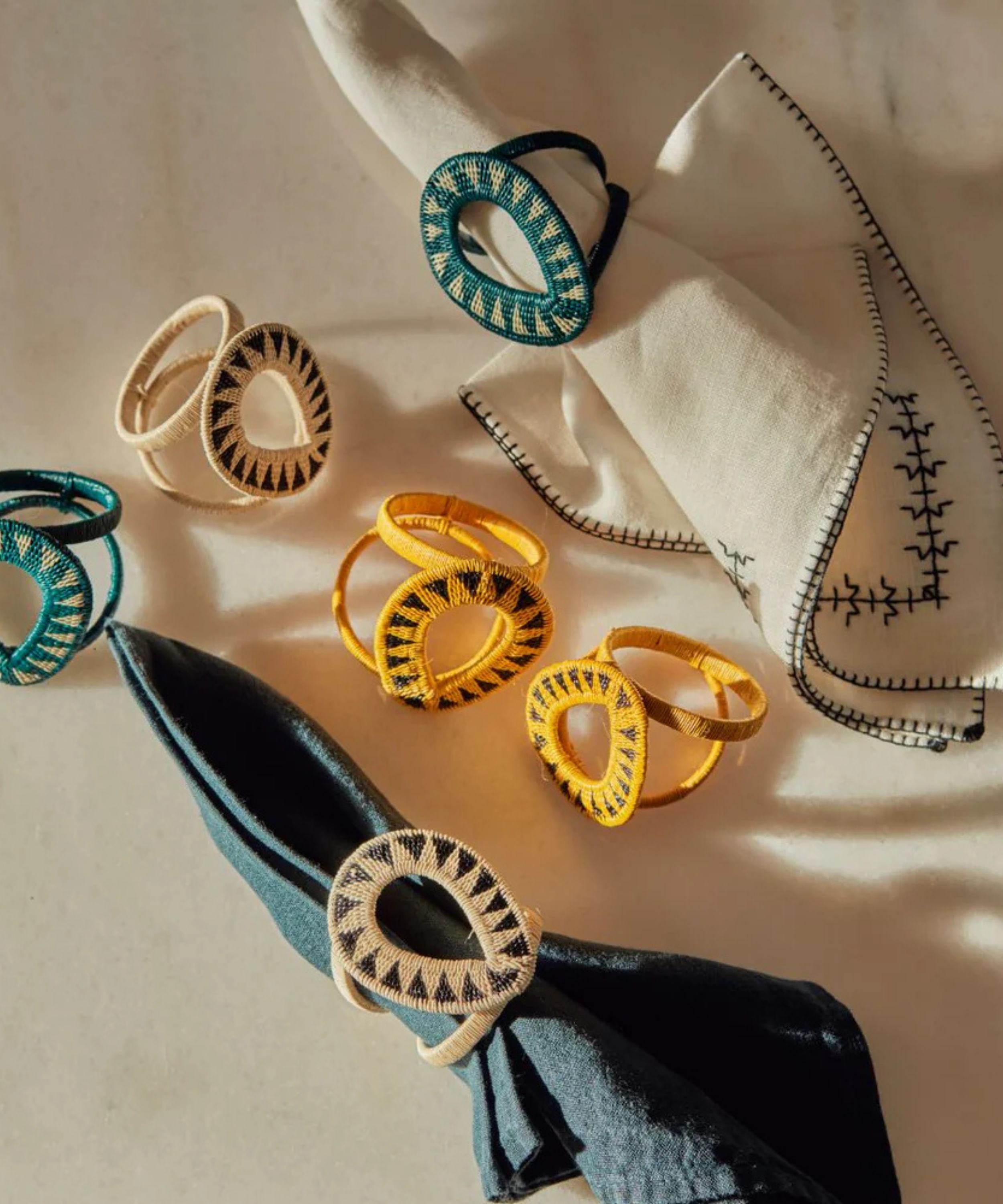 Gota Werregue Napkin Ring, Mustard