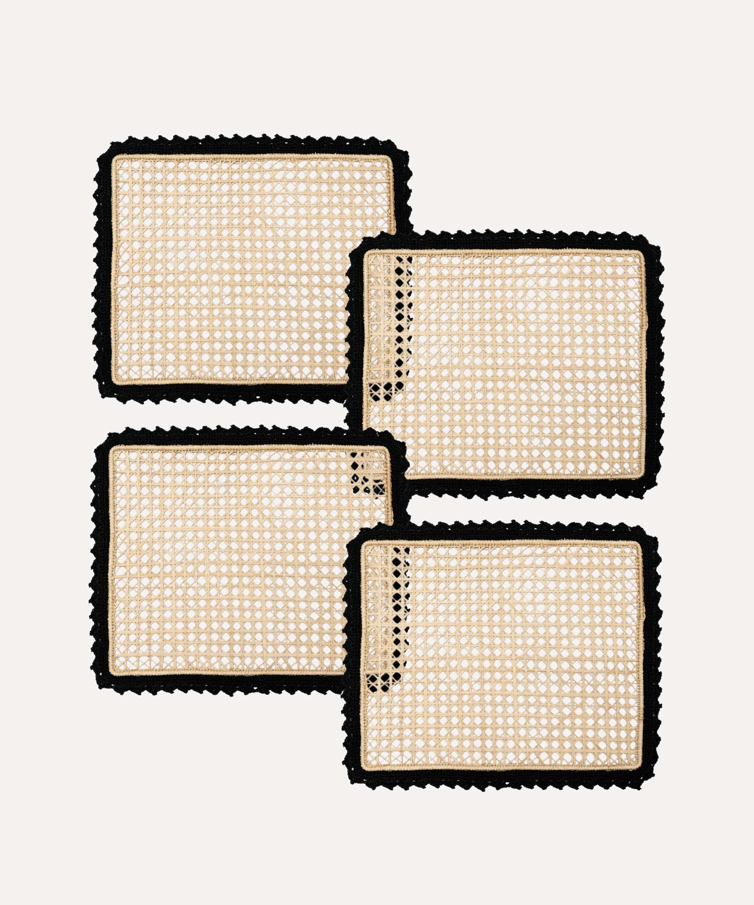 Nubia Placemat, Black (Set of 4)