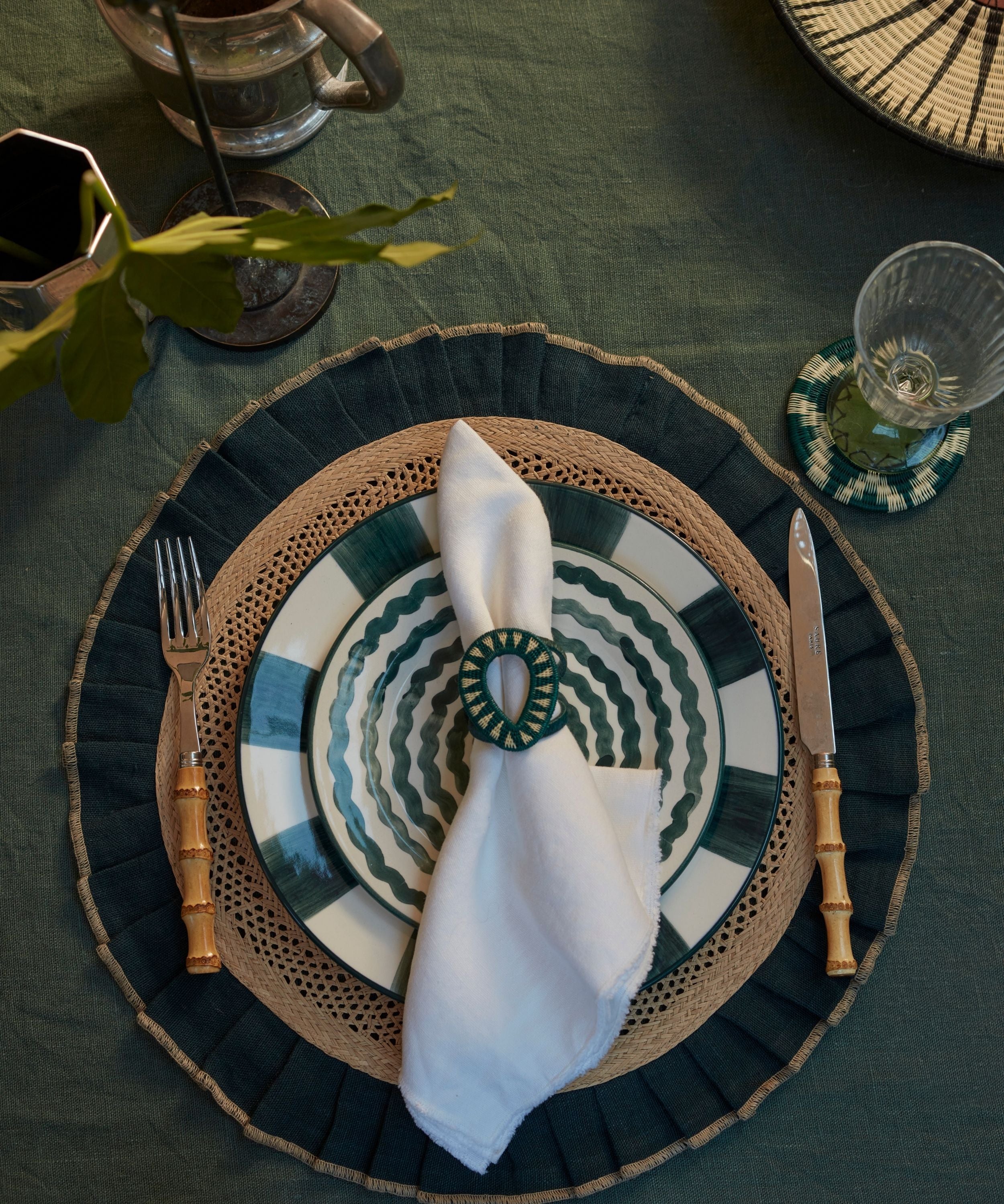 Gota Werregue Napkin Ring - Teal