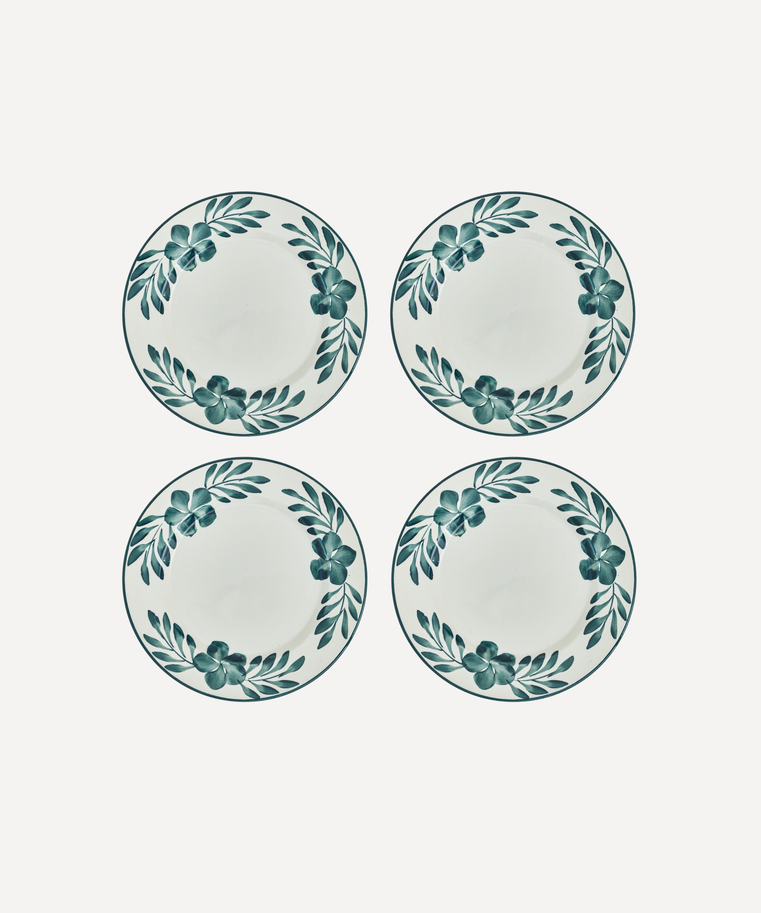 Flor Side Plate, Teal (Set of 4)