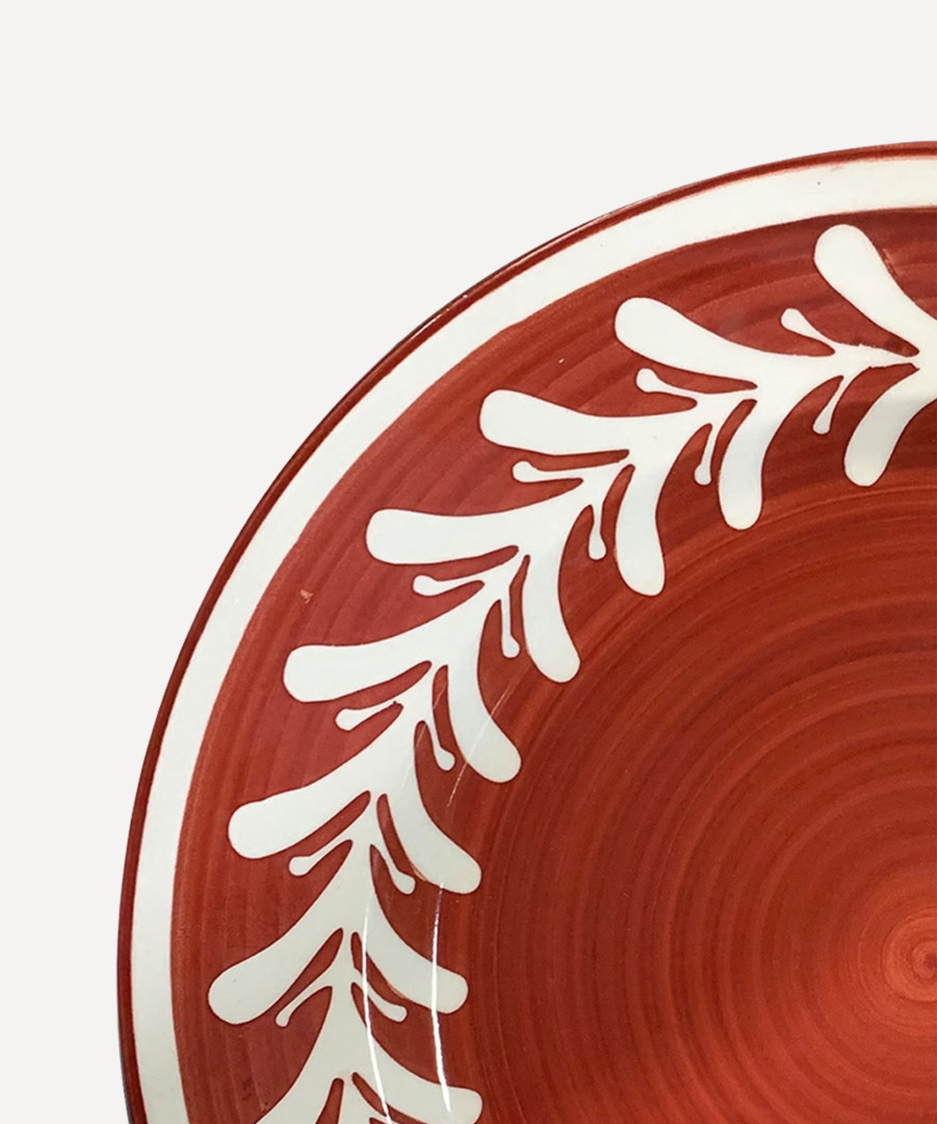 Dark Helecho Dinner Plate, Rust red