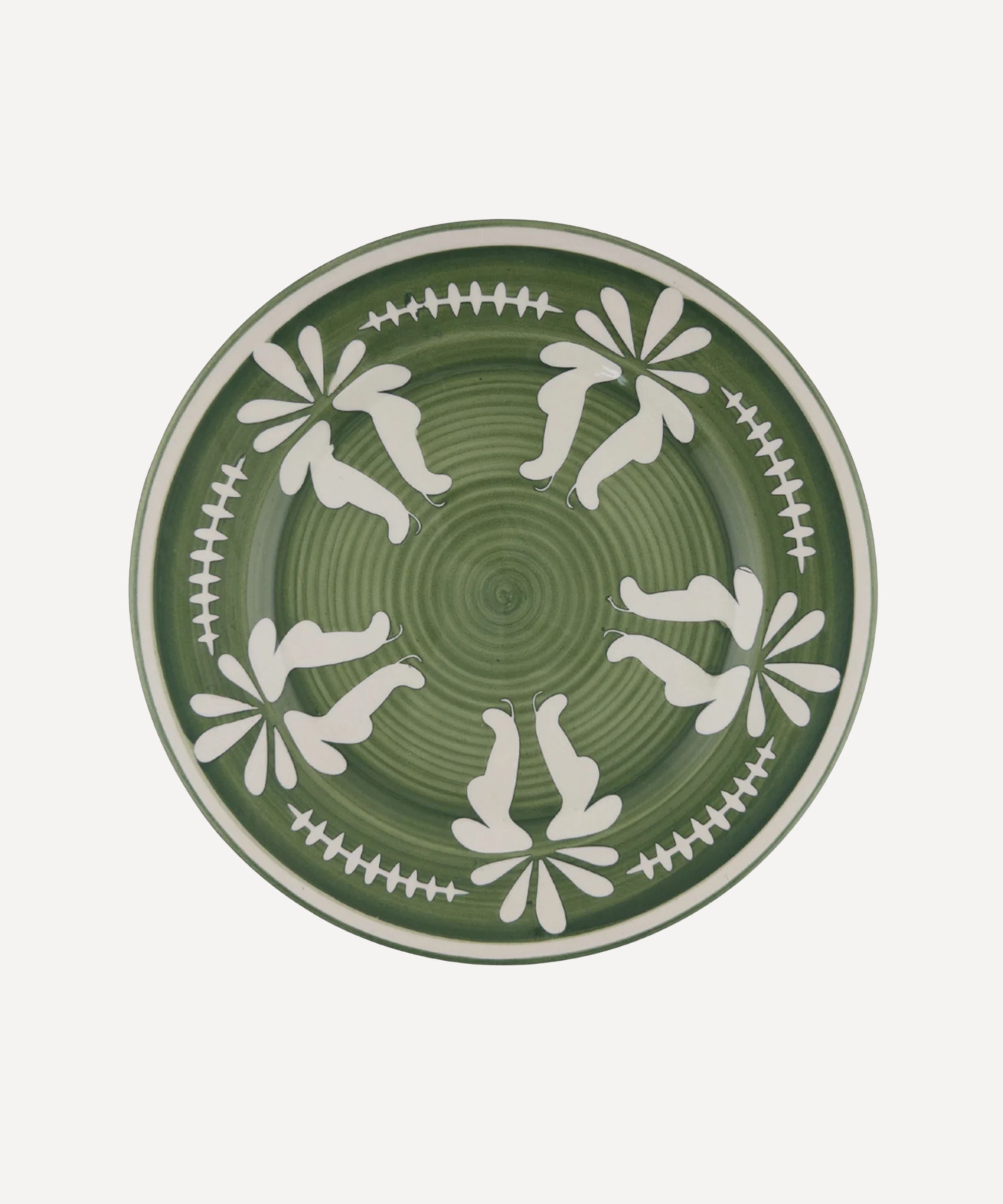 Flor Dinner Plate, Fern Green
