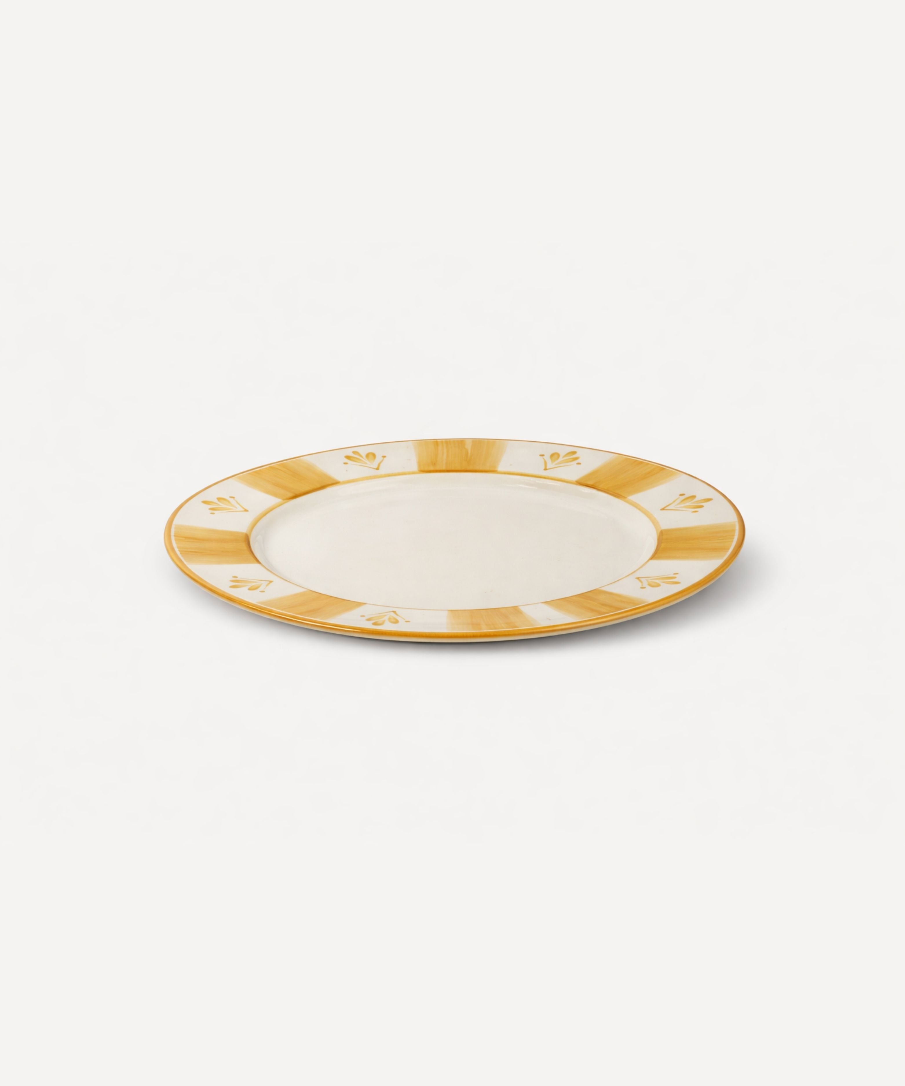 Flor de Lis Dinner Plate, Golden Yellow