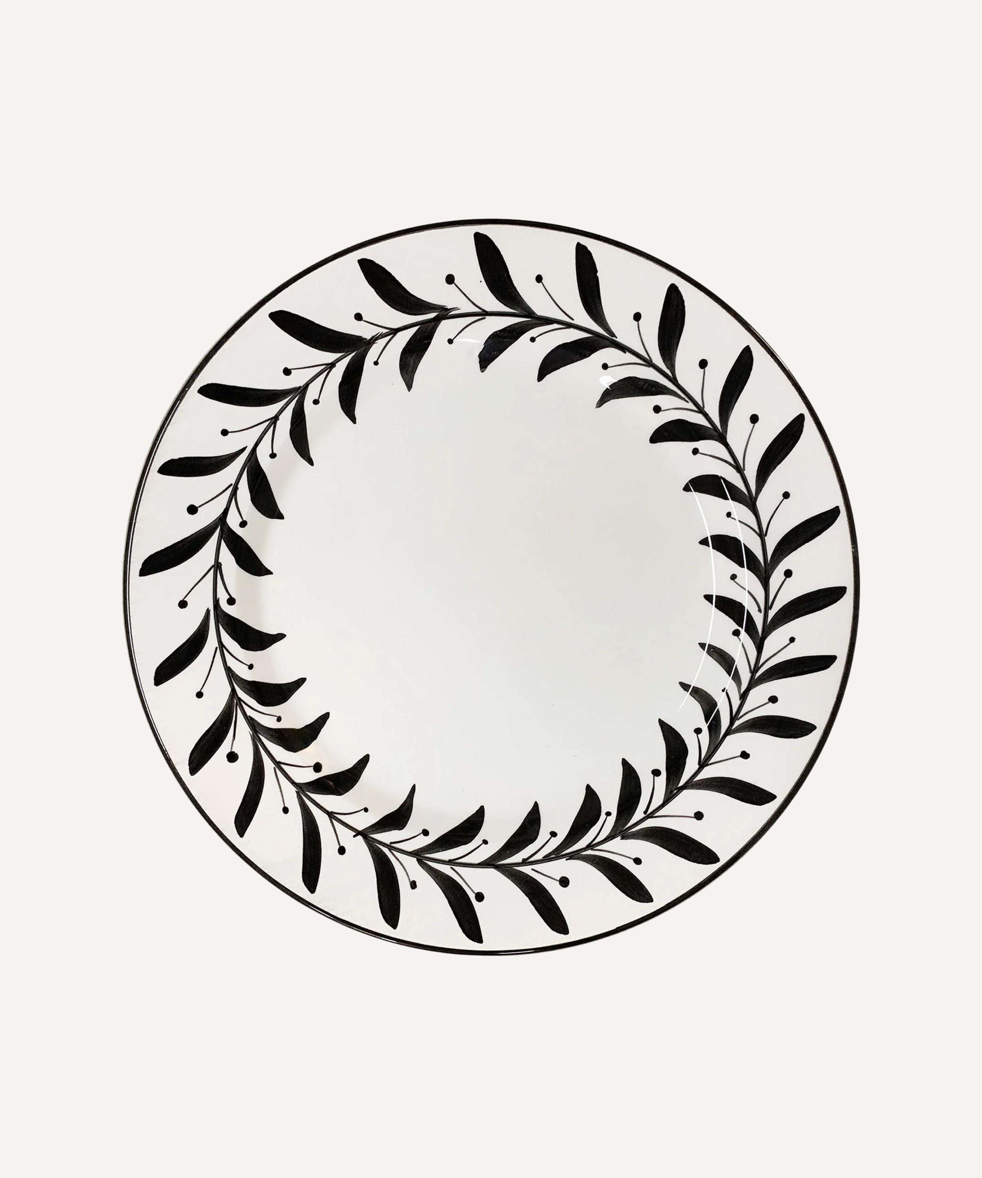 Helecho Dinner Plate, Jet Black