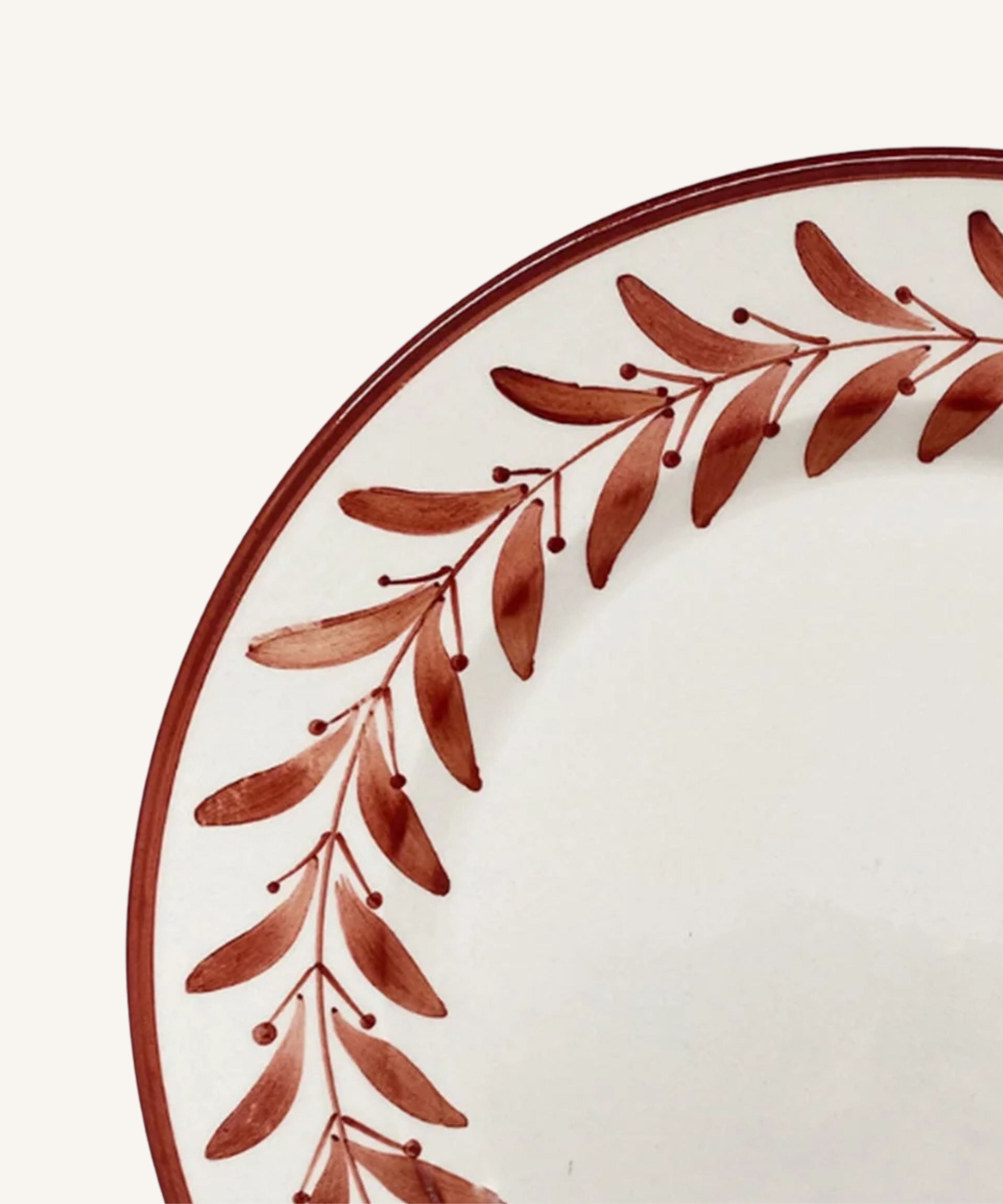 Helecho Dinner Plate, Rust Red