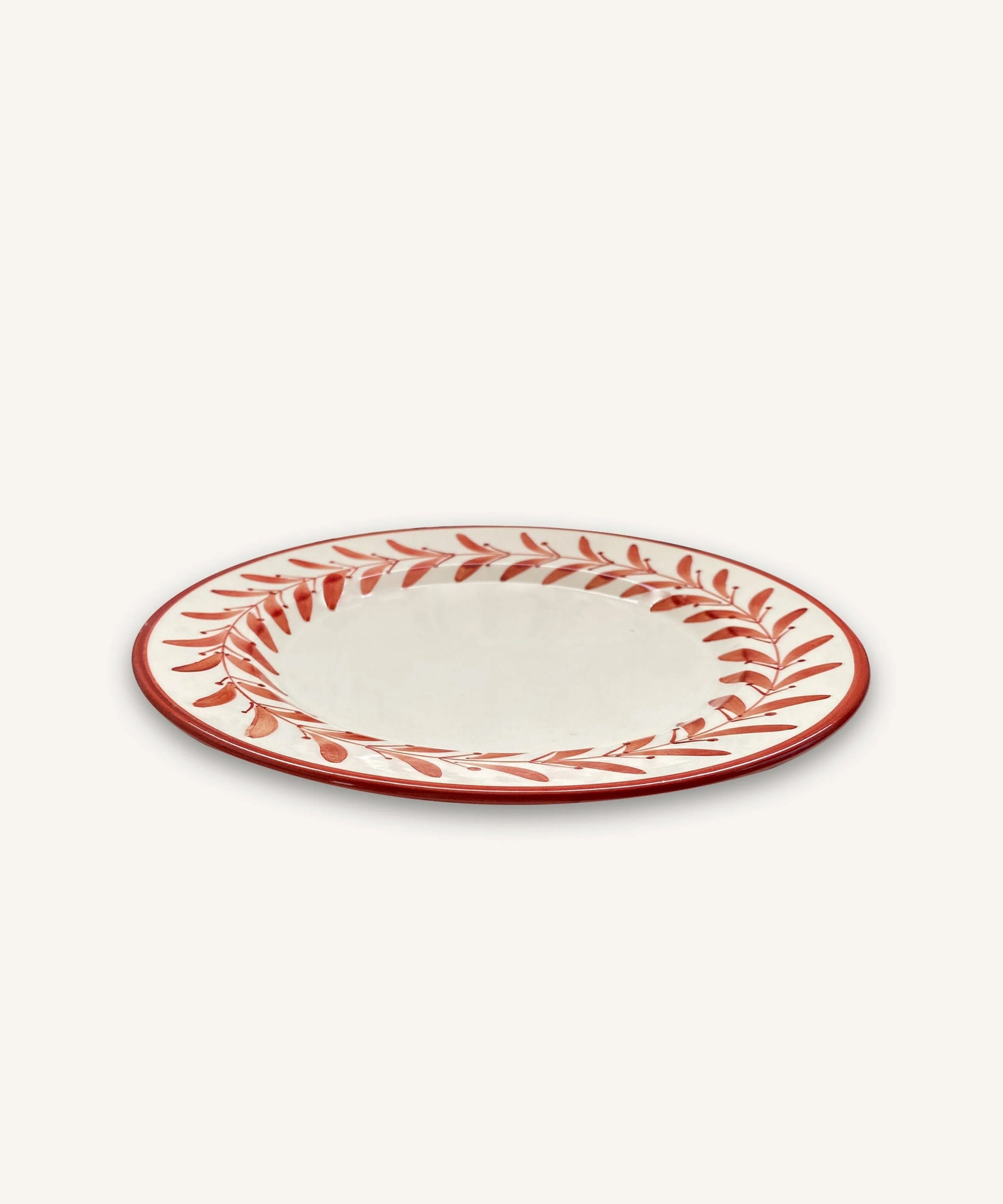 Helecho Dinner Plate, Rust Red