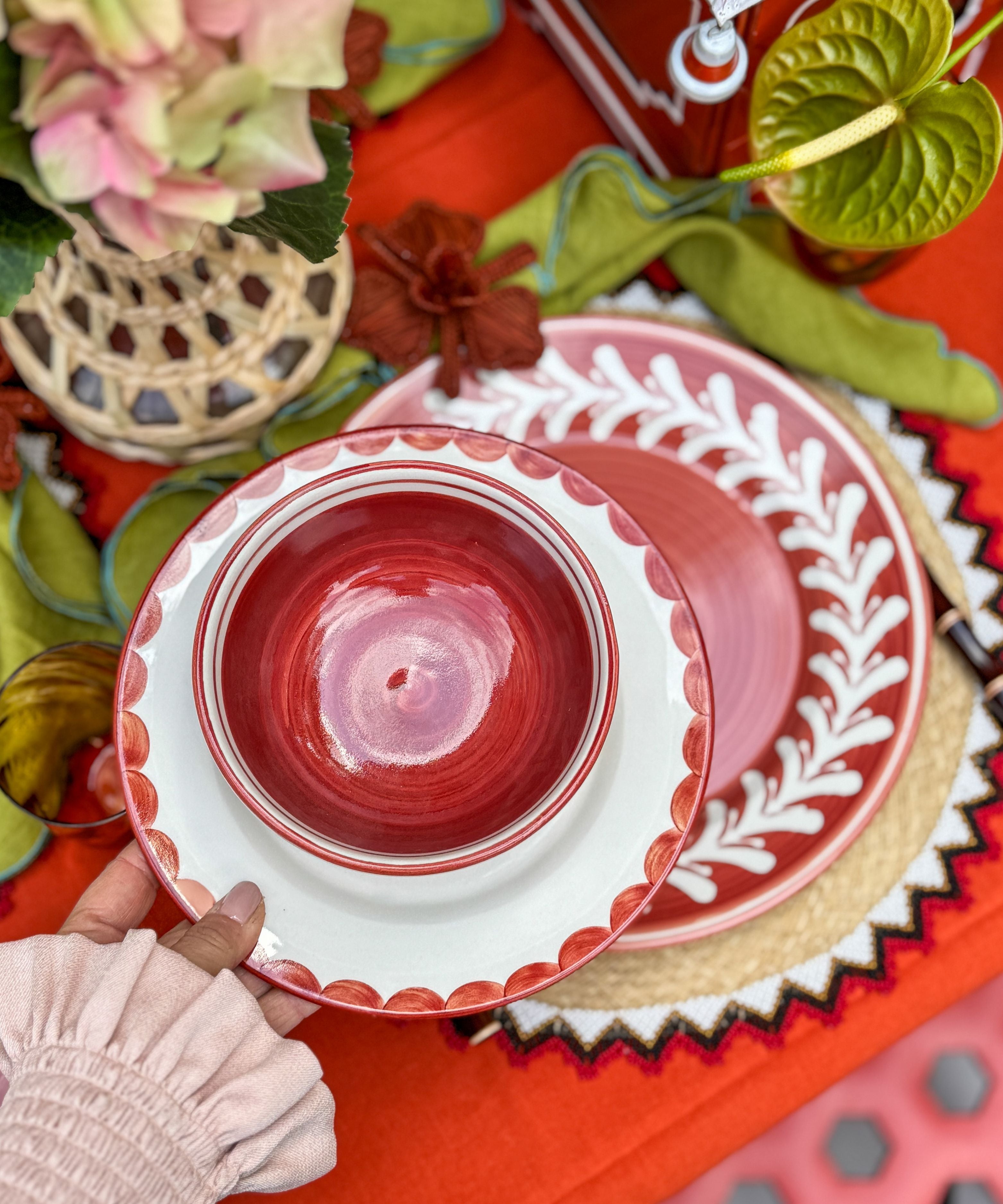 Cascos Side Plate, Rust Red